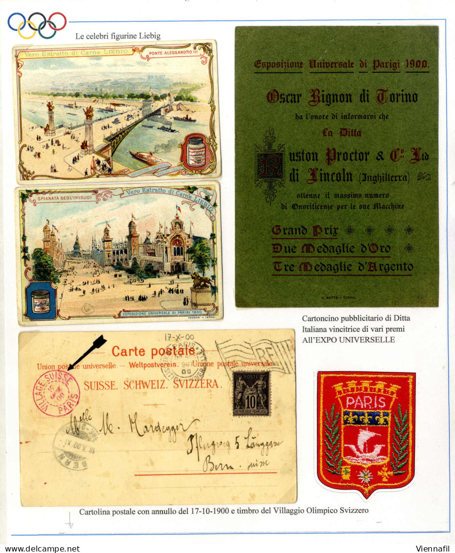 **/*/cover/(*) Olympische Spiele Und Weltausstellung In Paris 1900, Ausstellungsmäßig Aufgemachte Sammlung Auf Albumblät - Autres & Non Classés