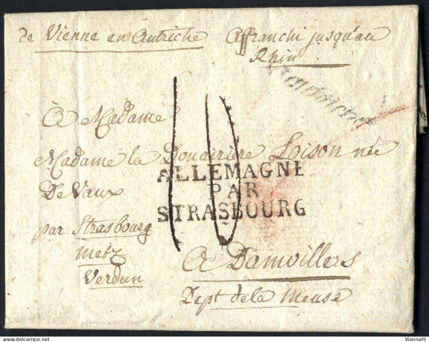 Cover 1747/1857, 12 Lose Früherer Auktionen, 11 Briefe Und Zwei Recepissen, Meist Von Niederösterreich, Auch Seltenere S - Sammlungen