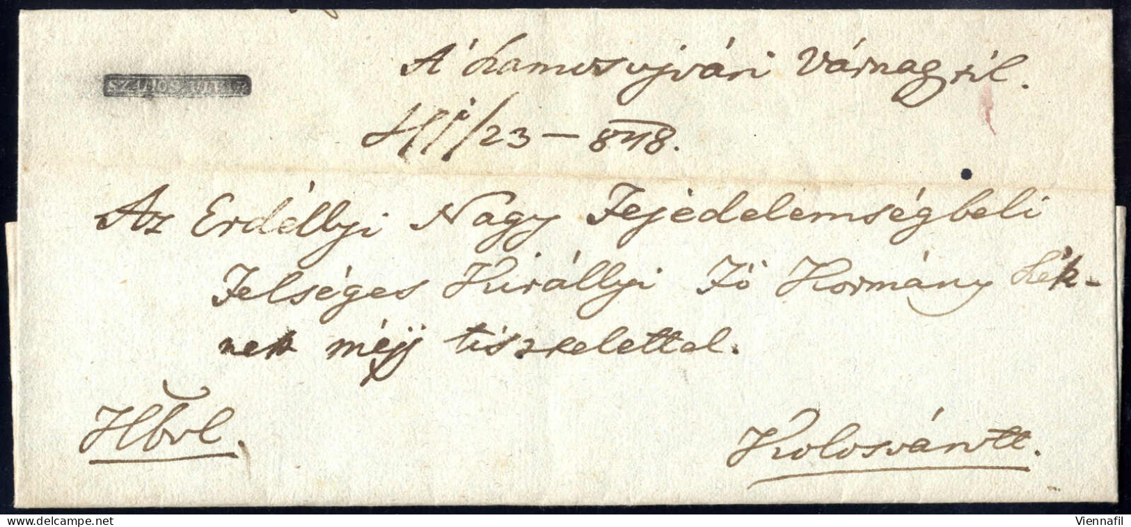 Cover 1822/48 Ca., Sammlung Mit Ca. 20 Vorphilabelegen Aus Siebenbürgen, Dabei Negativstempel Von Zalatna, Csik Martonfa - Verzamelingen