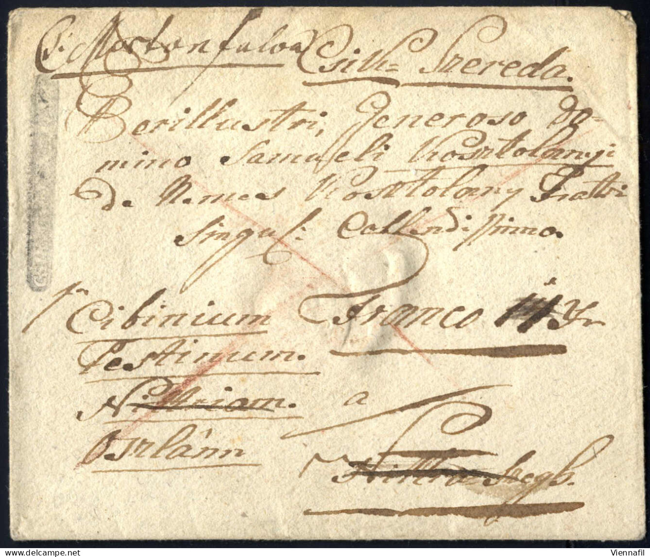 Cover 1822/48 Ca., Sammlung Mit Ca. 20 Vorphilabelegen Aus Siebenbürgen, Dabei Negativstempel Von Zalatna, Csik Martonfa - Collections