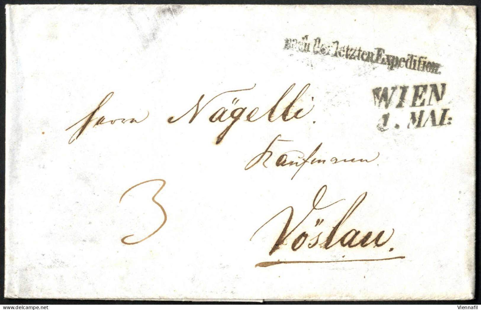 Cover 1824/50 Ca., Interessante Postgeschichtliche Sammlung Der Wiener Stadtpost Mit über 130 Belegen, Darunter Auch Ein - Verzamelingen