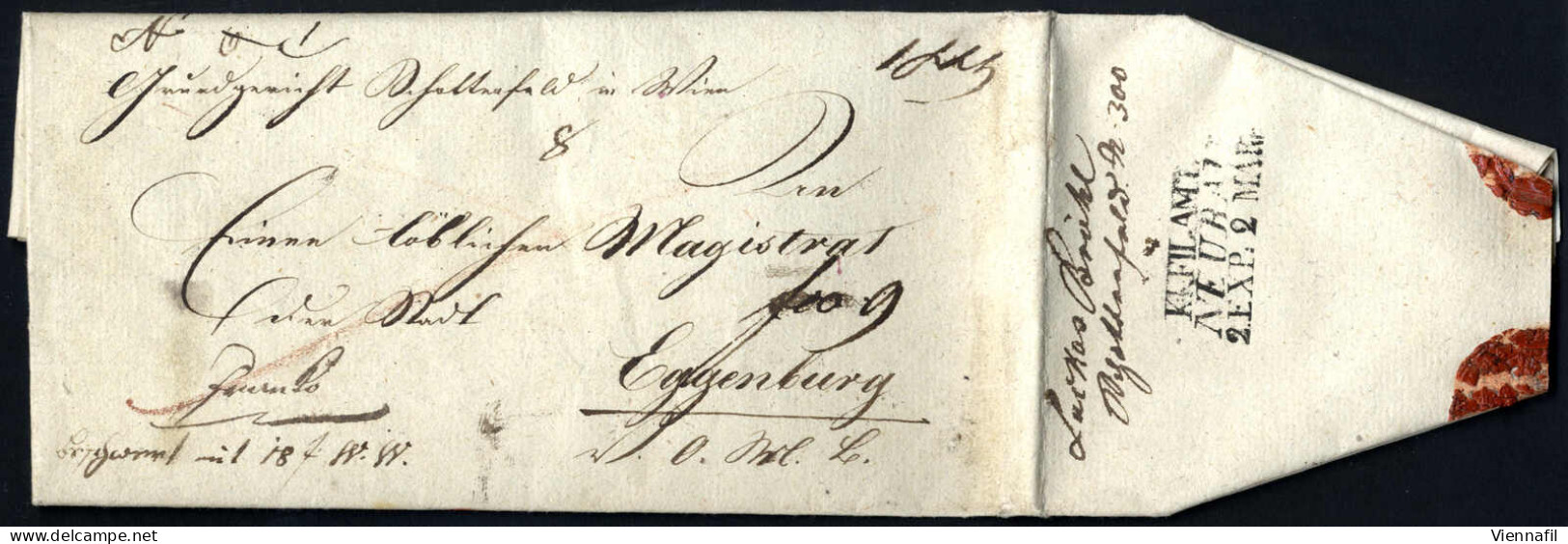 Cover 1824/50 Ca., Interessante Postgeschichtliche Sammlung Der Wiener Stadtpost Mit über 130 Belegen, Darunter Auch Ein - Sammlungen