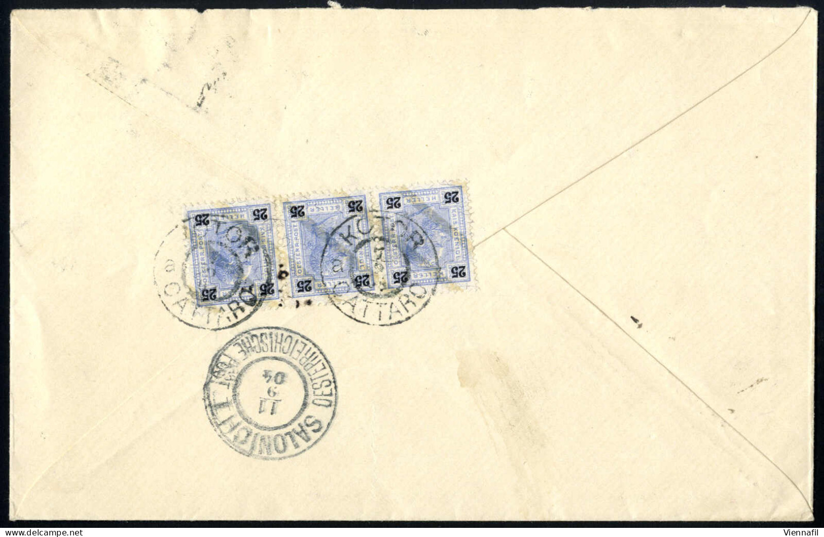 Cover 1850/1907, 10 Lose Früherer Auktionen, Briefe Auch Seltenere Stempel Und Auslandsbriefe In Die Levante, 2 Eingesch - Collections