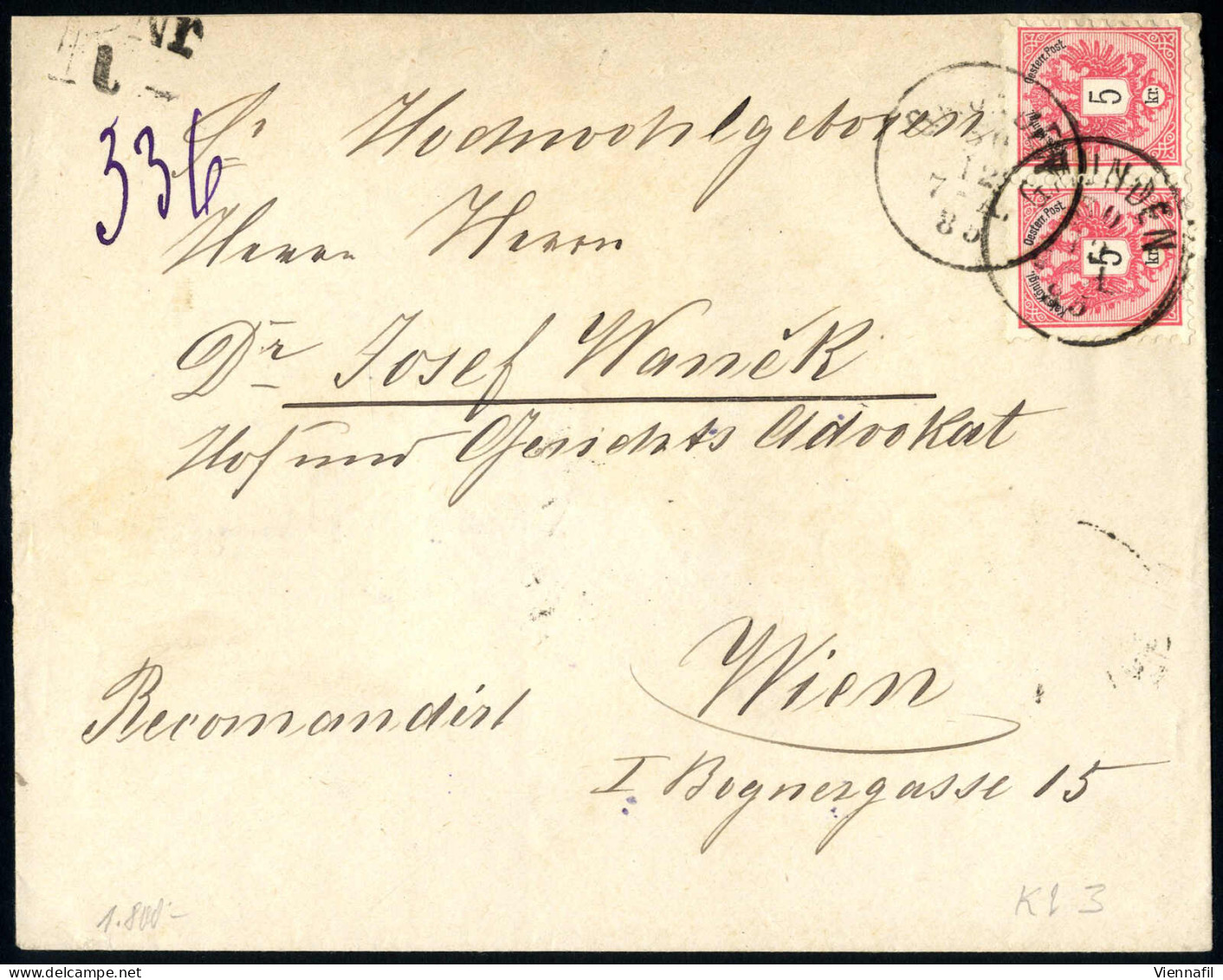 Cover 1850/1907, 10 Lose Früherer Auktionen, Briefe Auch Seltenere Stempel Und Auslandsbriefe In Die Levante, 2 Eingesch - Collezioni