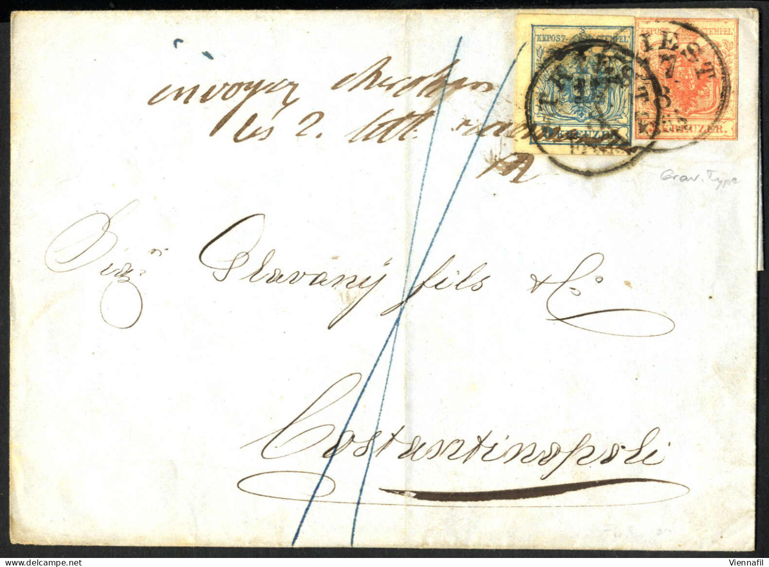 Cover 1850/1930 Ca, Postgeschichte Lot Mit Einigen Interessanten Belegen, Wie Ausgabenmischfrankatur 1850 + 1858, Brief  - Collections