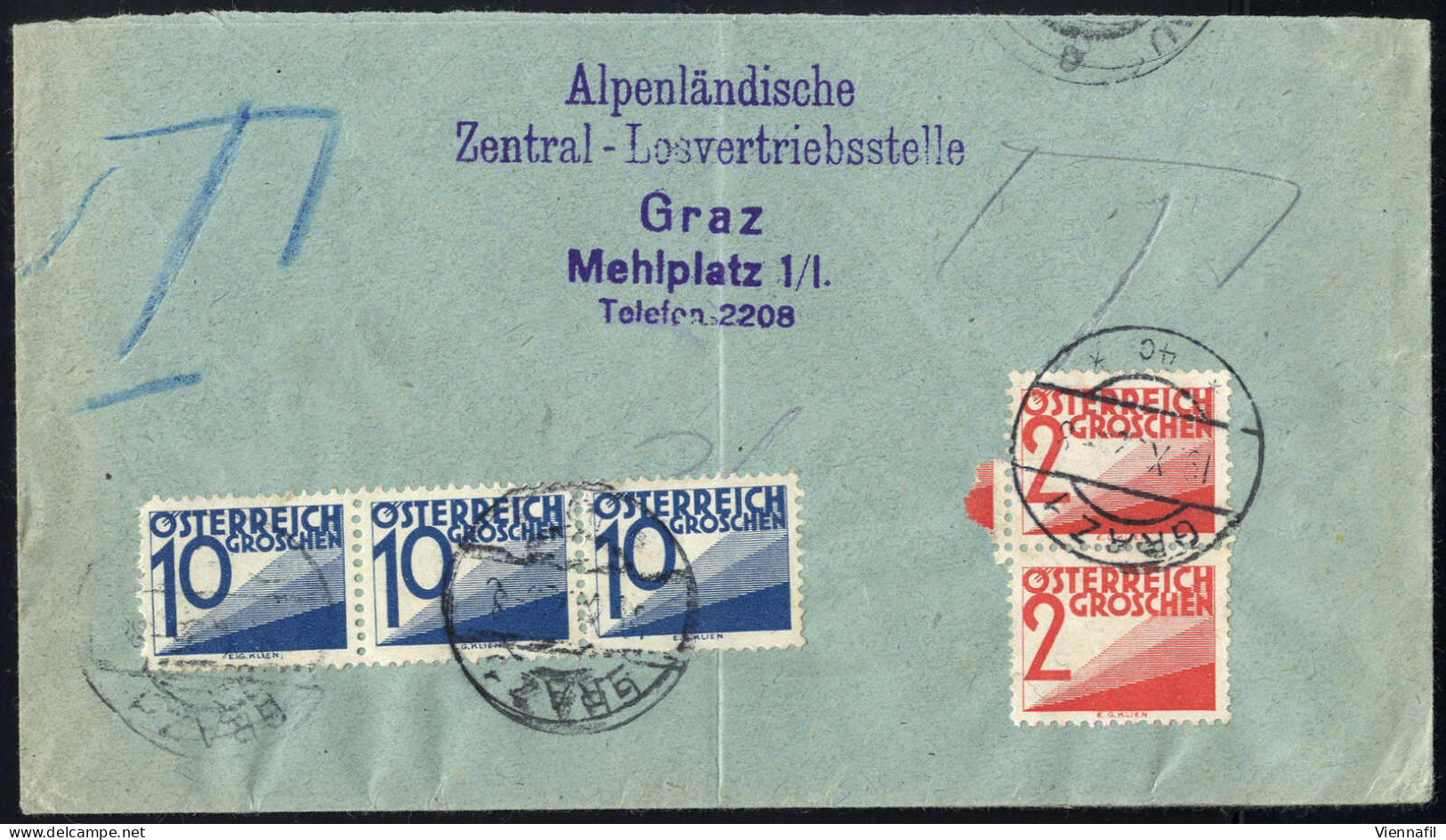 cover 1900-1931, vier Brieflots aus früheren Auktionen, insgesamt ca. 30 Stück, darunter mehrere Reko- und Reko-Expressb