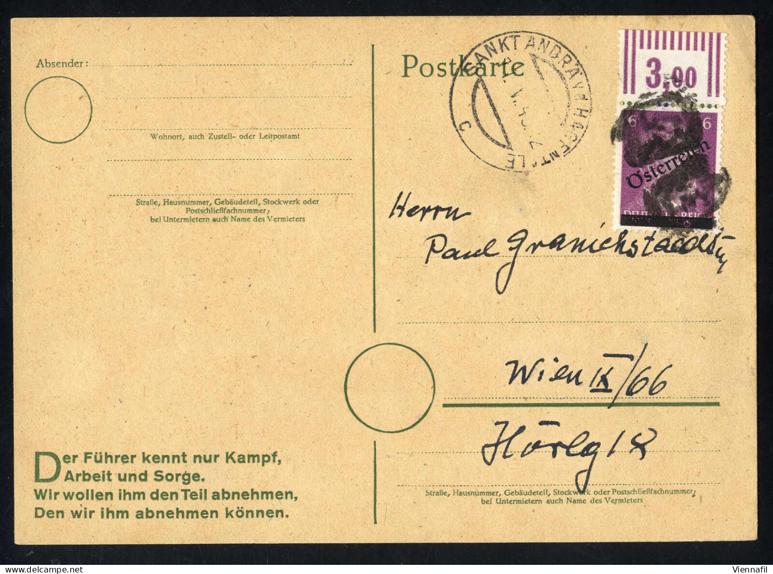 Cover 1945, Spezialsammlung Der I. Wiener Aushilfsausgabe Mit Frankaturen Der 5 Und 6 Pf. Auf Ca. 45 überklebten Ganzsac - Sammlungen