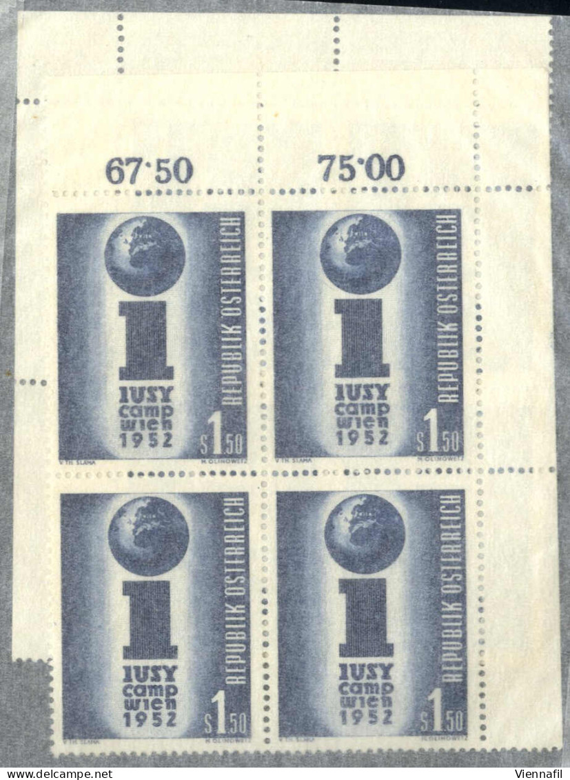 **/o/cover 1948-57: Lot postfrischer Sätze meist im Viererblock, dabei auch bessere Sätze und Einzelwerte, dazu ein Lot 