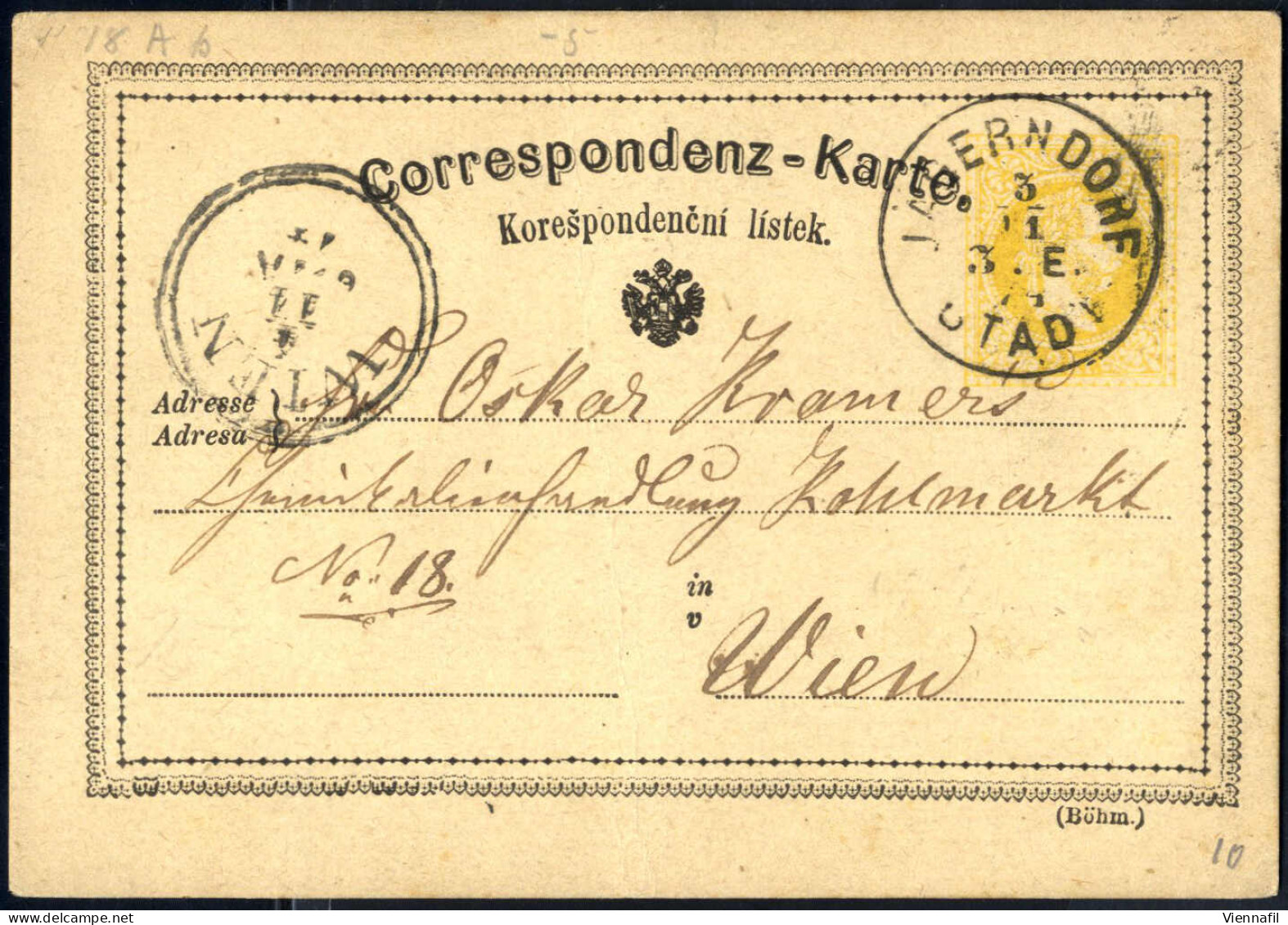 Cover Korrespondenzkarten 1870/76, Posten Von 64 Gelben 2 Kr Ganzsachenkarten, Meist Gebraucht (nur Wenige Postfrisch),  - Colecciones