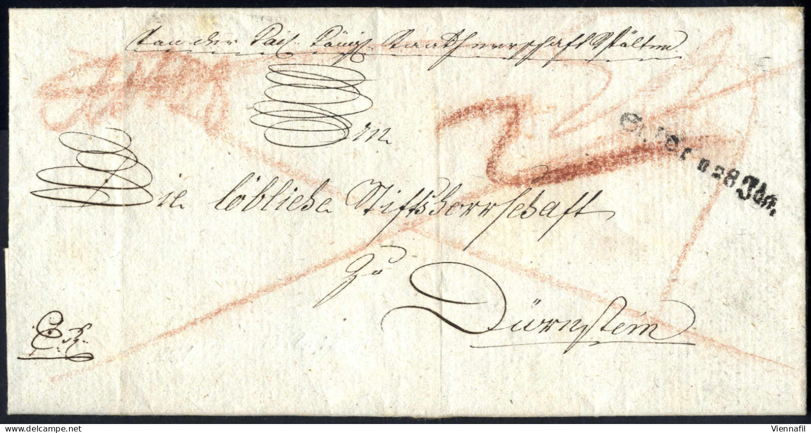 Cover Niederösterreich 1692/1850 Ca., Postroute "Wien-Loosdorf-Melk-Schrems" / "Mautern-Datschitz" / "Krems- Raabs" / "G - Sammlungen