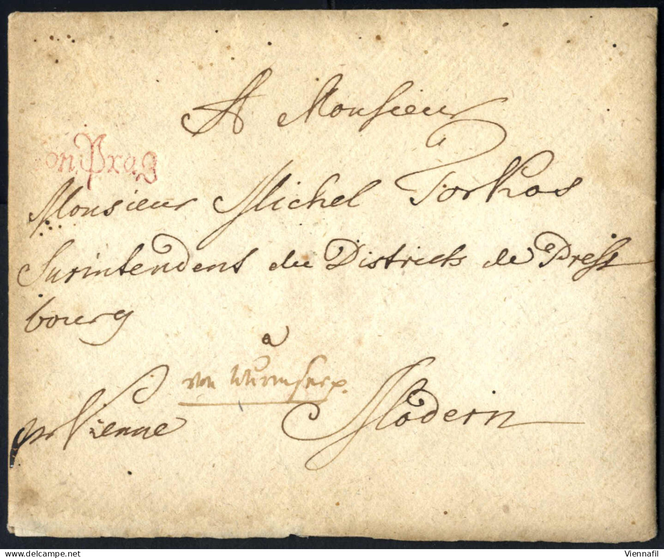 Cover Prag 1783/1849 Ca., Sammlung Mit über 100 Vorphilabriefen, Dabei Viele Reko, Ca. 3000 Müllerpunkte, Abbildungen Si - Colecciones