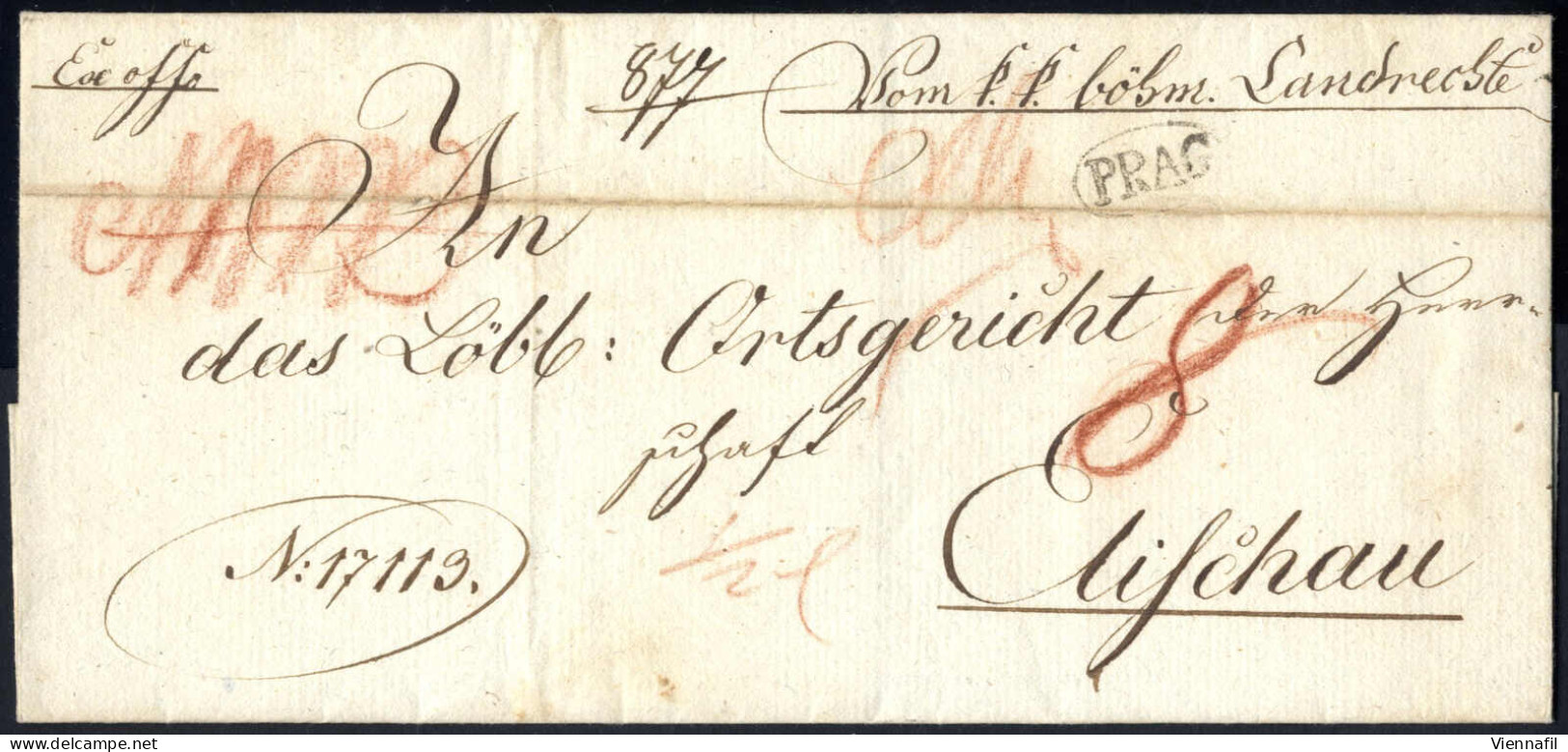 Cover Prag 1783/1849 Ca., Sammlung Mit über 100 Vorphilabriefen, Dabei Viele Reko, Ca. 3000 Müllerpunkte, Abbildungen Si - Sammlungen