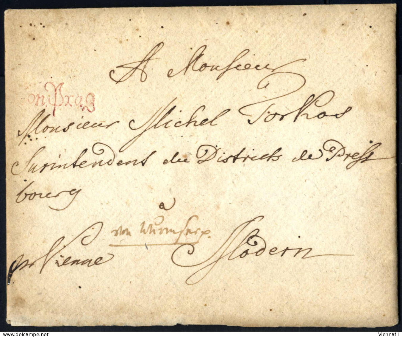 Cover Prag 1783/1849 Ca., Sammlung Mit über 100 Vorphilabriefen, Dabei Viele Reko, Ca. 3000 Müllerpunkte, Abbildungen Si - Sammlungen