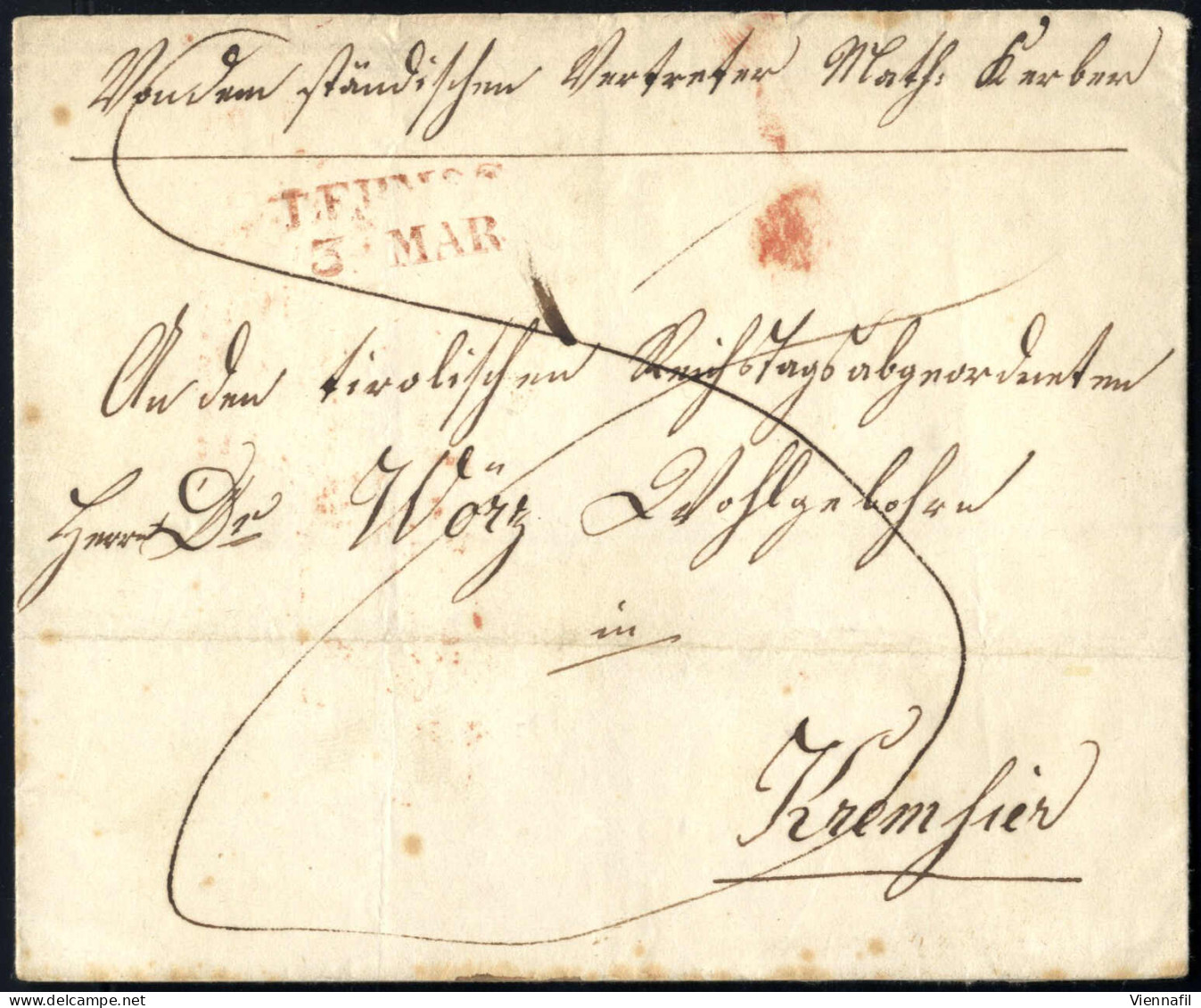 cover Tirol und Vorarlberg 1629/1850 ca., interessante Vorphilasammlung in drei Alben mit einigen Rekobriefen und Recepi