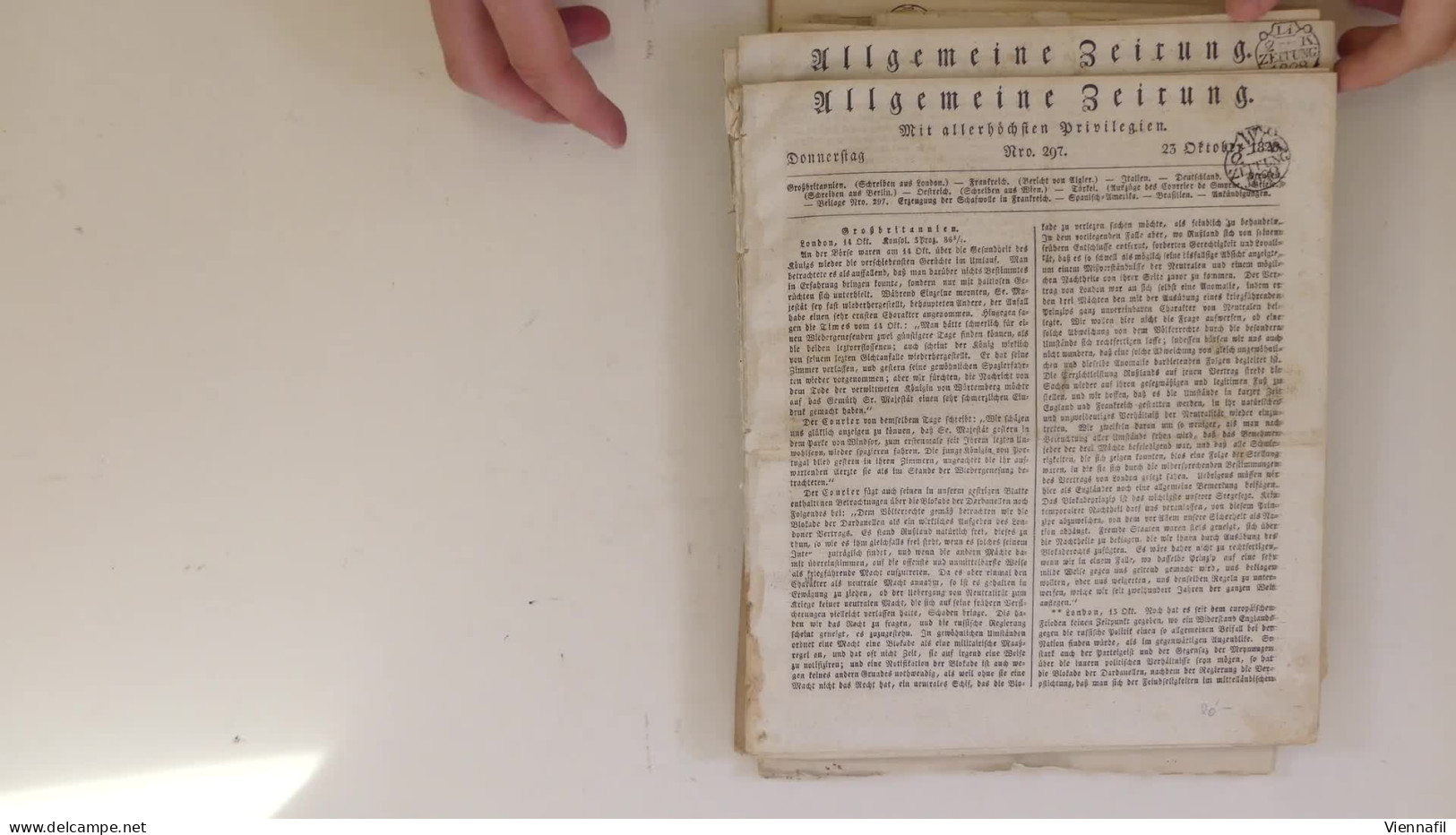 Cover Zeitungsstempelmarken Und Signetten 1828/90 Ca., Interessantes Lot Von Ca. 30 Zeitungen, Dabei Auch Eine Mit Einem - Zeitungsmarken