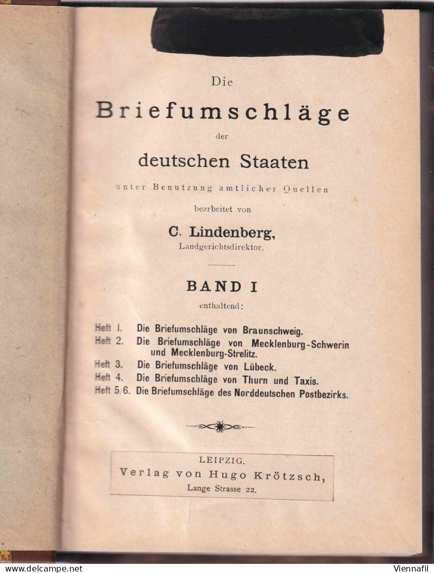 Die Briefumschläge Der Deutschen Staaten Band I (Braunschweig, Mecklenburg, Lübeck, Thurn Und Taxis, NDP) Und Heft 11/12 - Autres & Non Classés