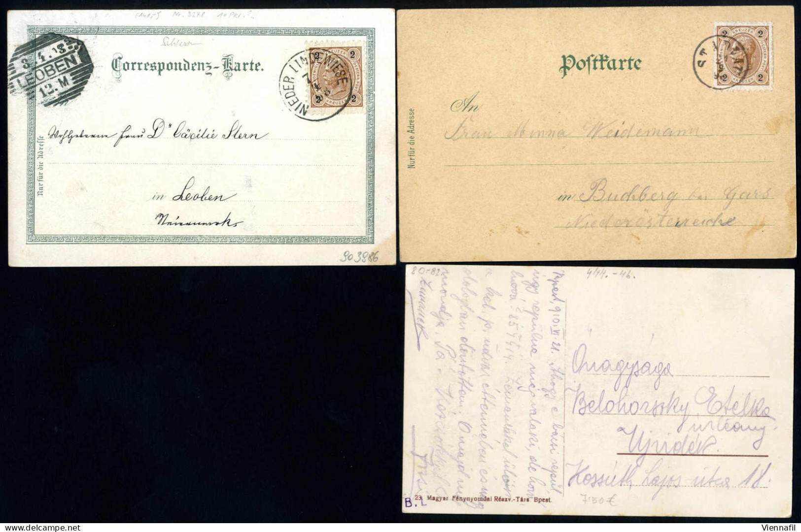 Cover Österreich 1899/1945 Ca., Karton Mit Hunderten Ansichtskarten, Fotografien, Heiligenbildern Und Autogrammkarten, G - Andere & Zonder Classificatie