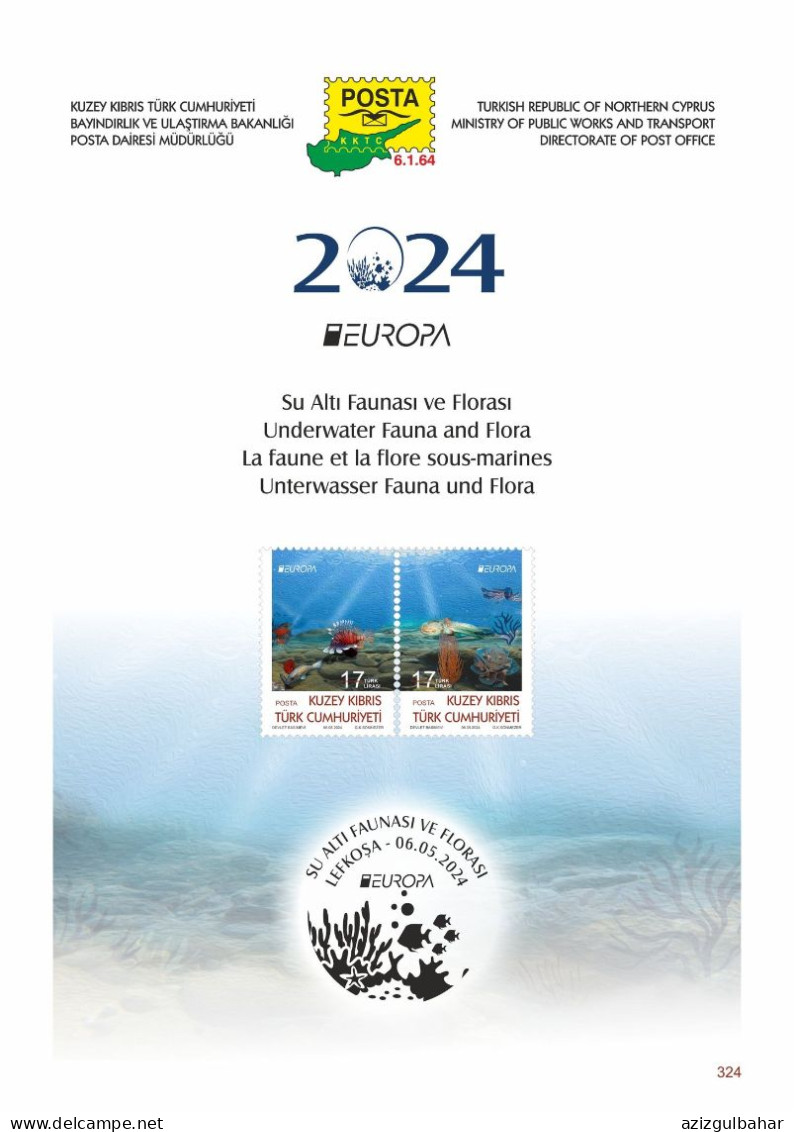2024 -UNDERWATER FAUNA AND FLORA - STAMP SHEETS _ SEE TENANT 2 STAMPS AND 4 TETE-BECHE - Vie Marine