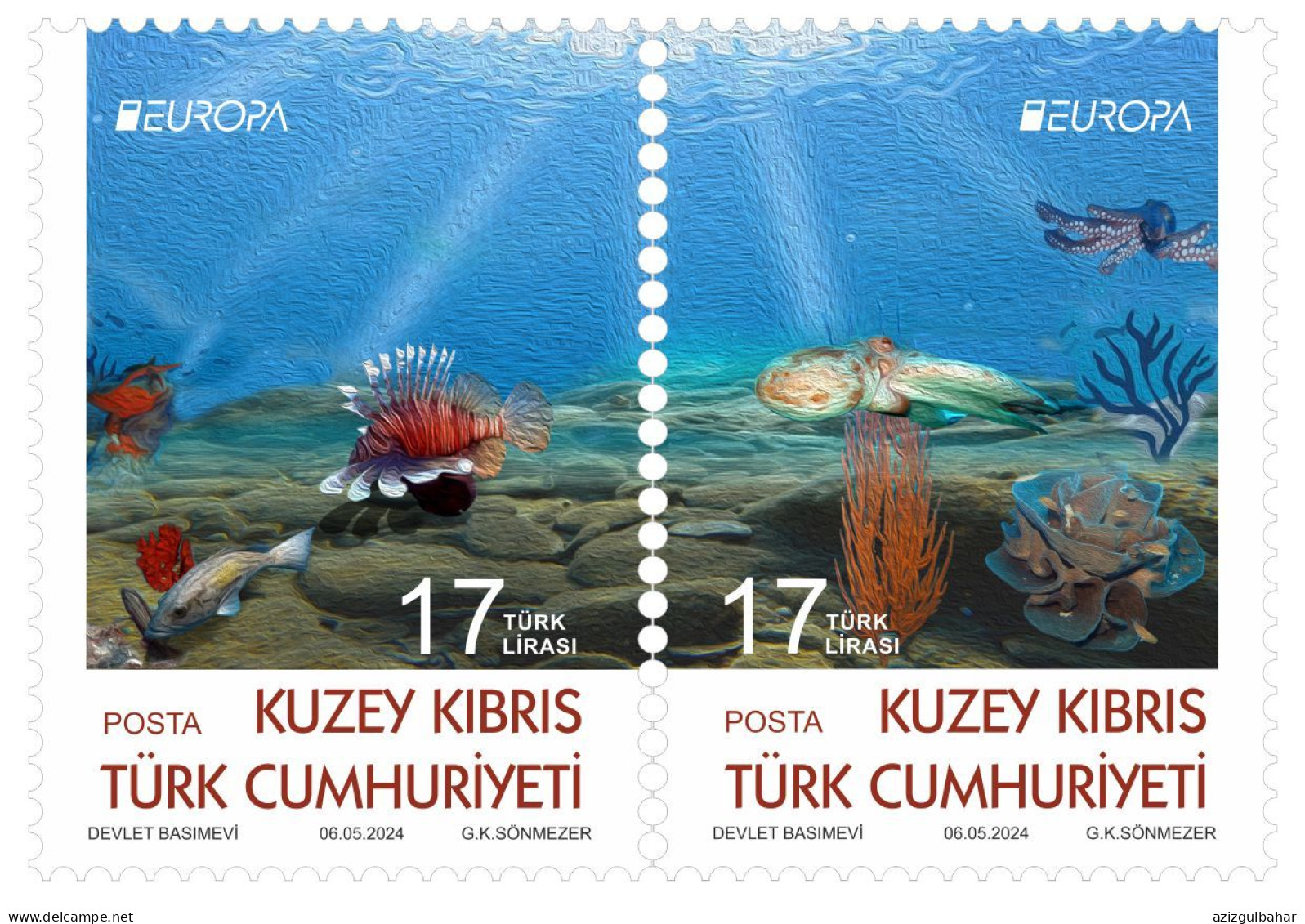 2024 -UNDERWATER FAUNA AND FLORA - STAMPS - Vie Marine