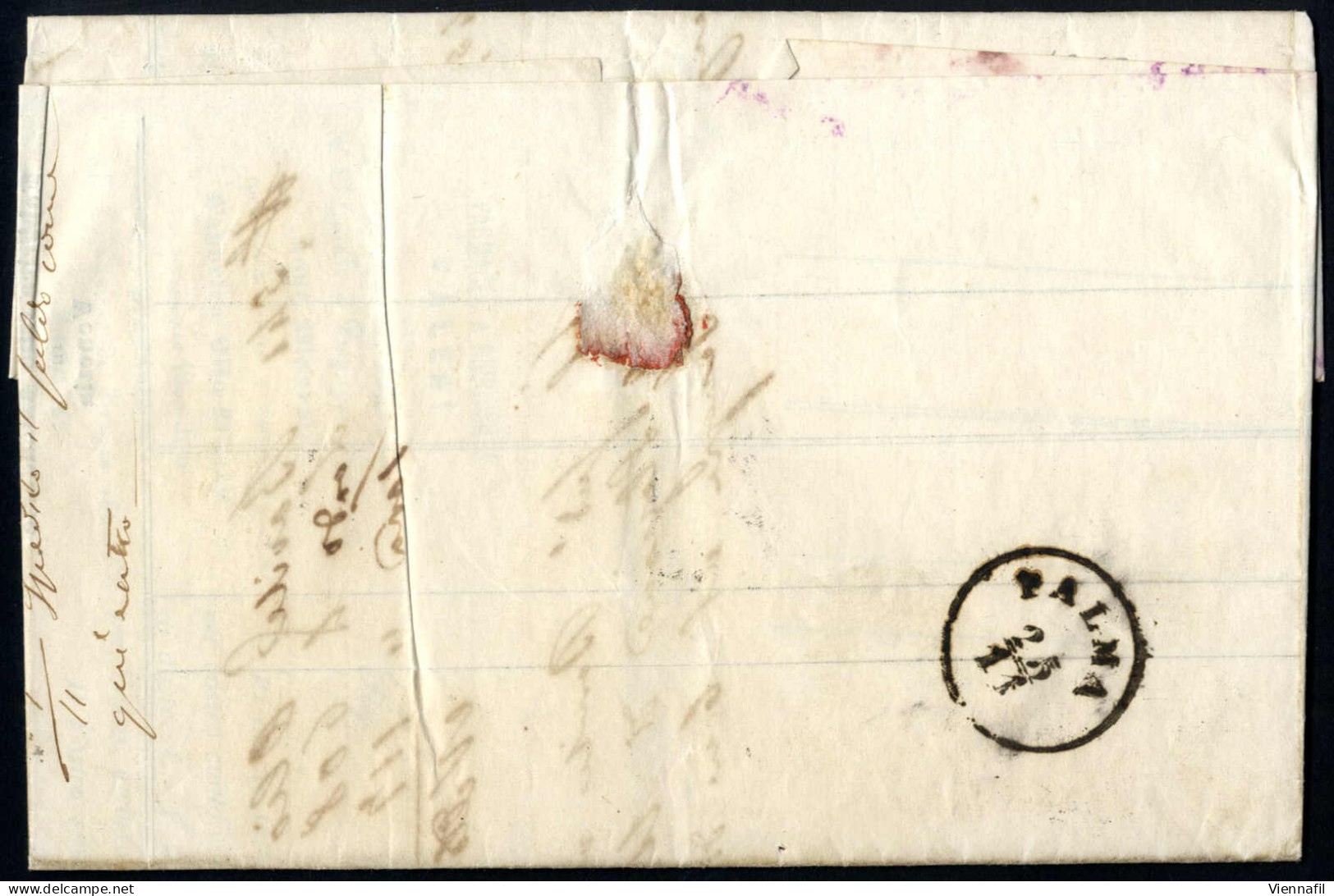 Cover 1863, 15 Soldi II° Tipo Su Lettera Spedita Da "LONIGO 24/11" (annullo C3) A Palma, La Lettera Contiene Una Ricevut - Lombardo-Vénétie