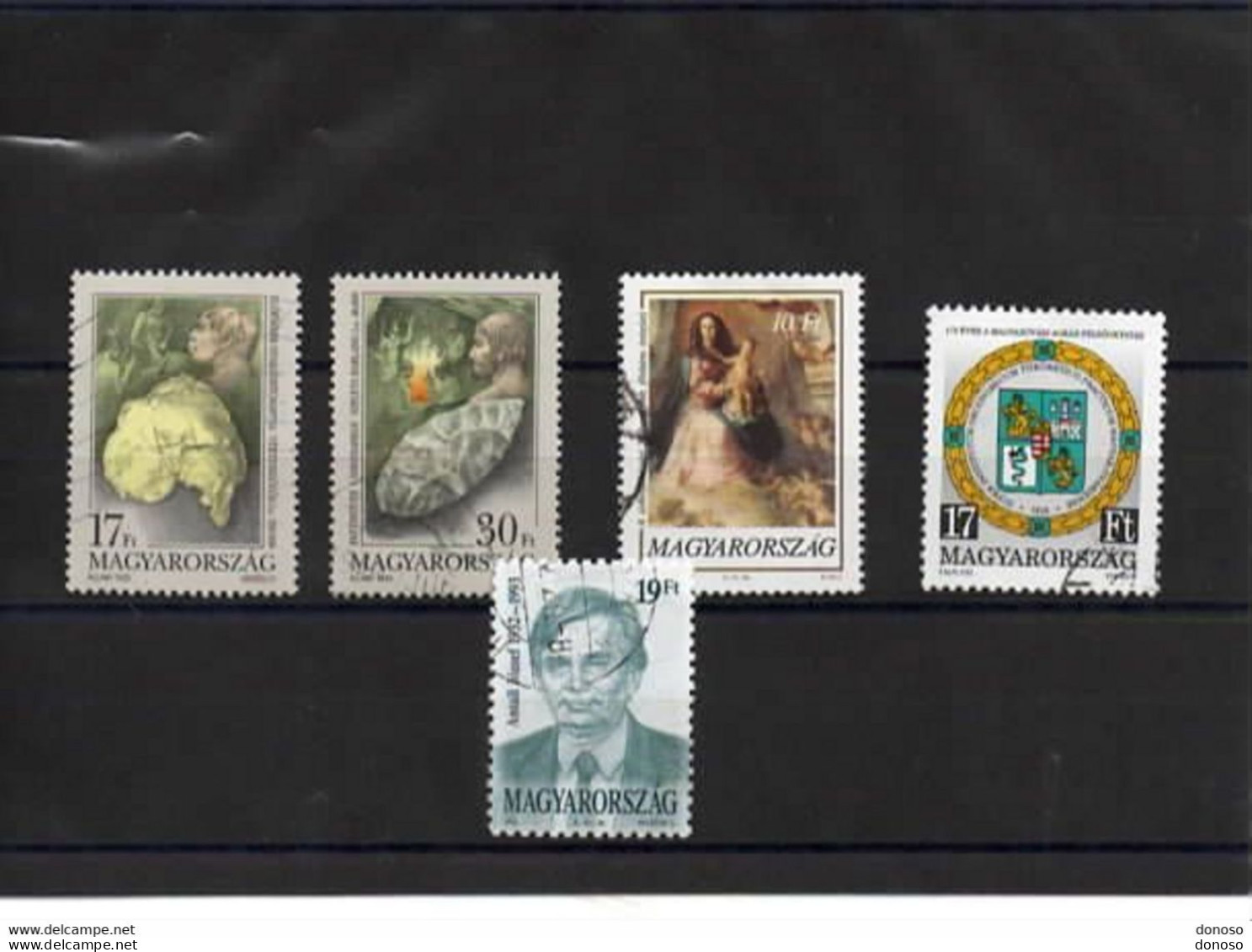 HONGRIE 1993 Yvert 3433-3436 + 3440 Oblitéré Cote : 3.10 Euros - Used Stamps