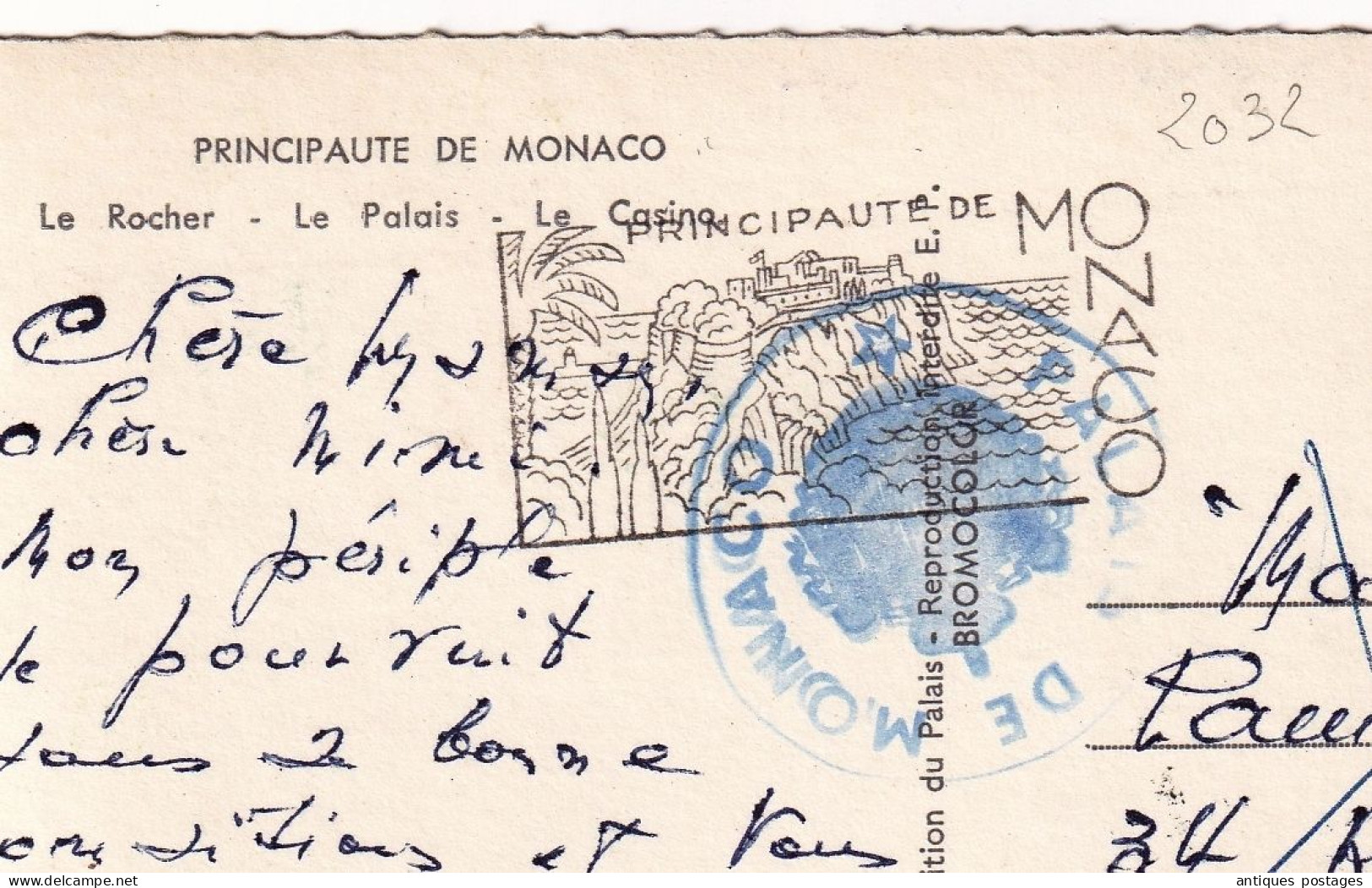 Monaco Cachet Palais De Monaco Retour à L'Envoyeur Rainier III 20F - Briefe U. Dokumente