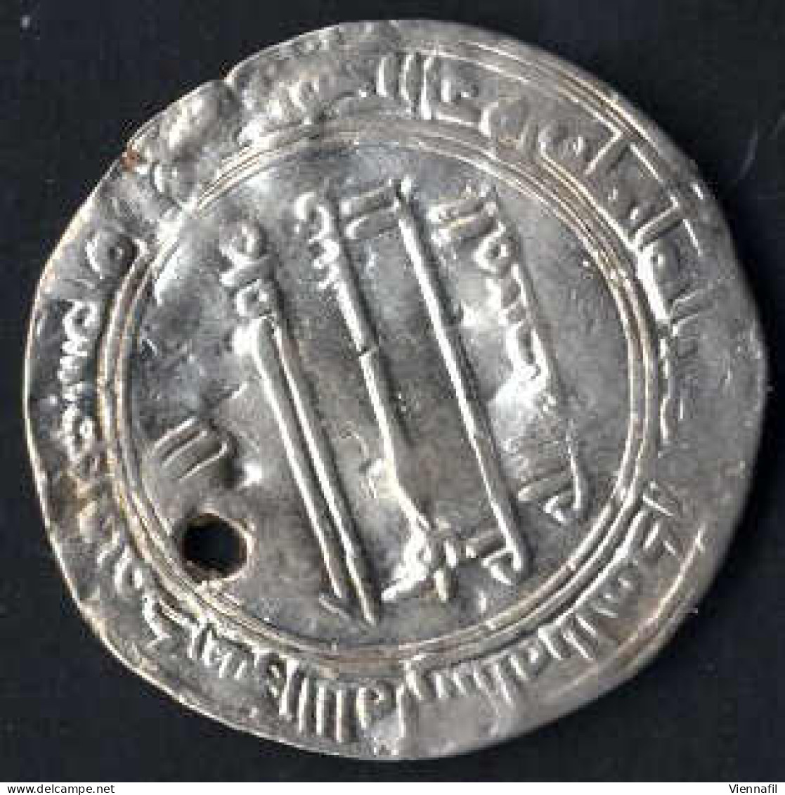 218-255AH 838-869, Dirham Silber, verschiedene Jahre und Münzstätten, sehr gut+ Loch, 6 Stück
