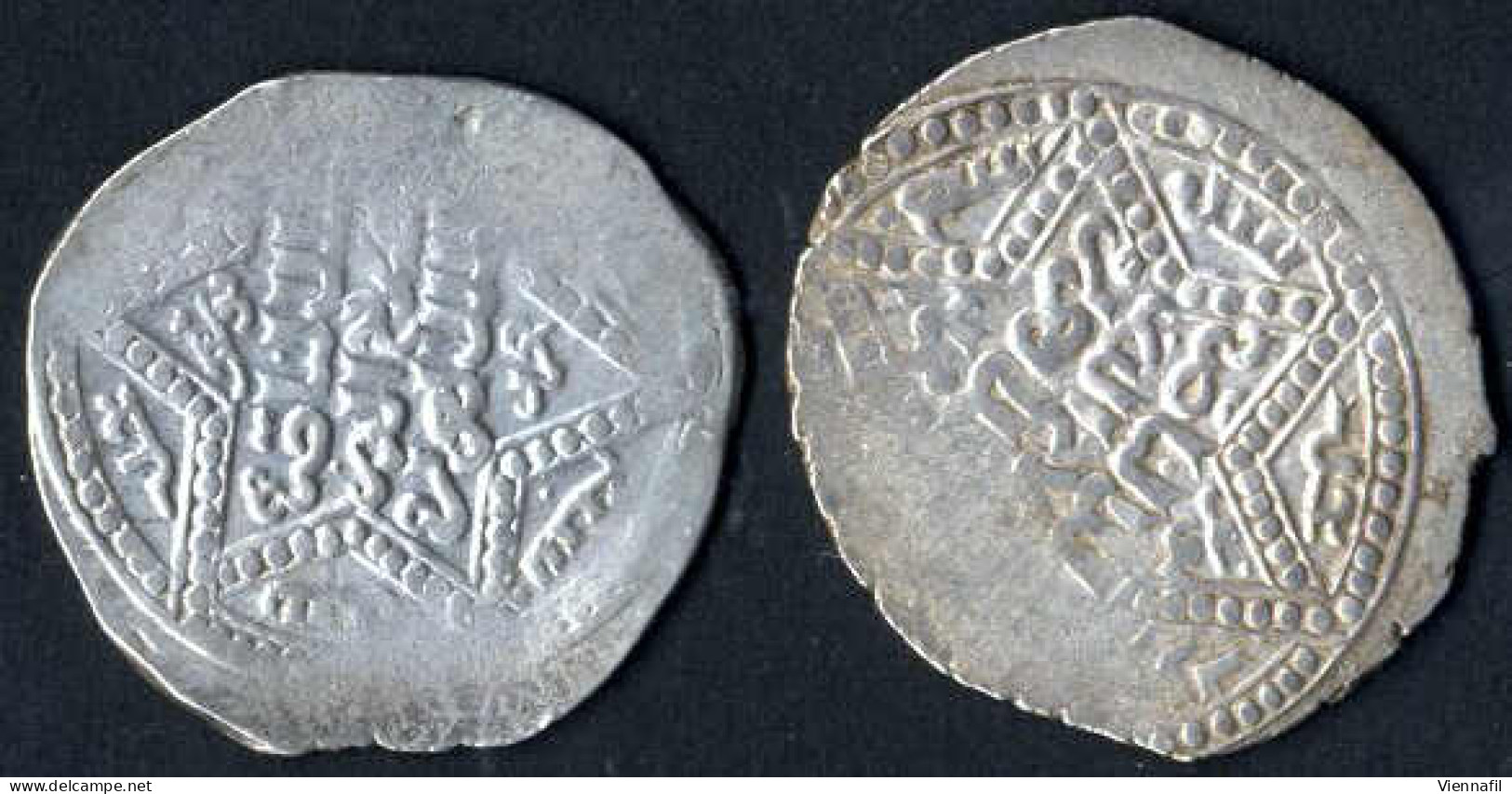 en-Nasir Yusuf II, 634-658AH 1236-1259, Dirham Silber, 637 Haleb, Balog 726 sehr schön-, 6 Stück