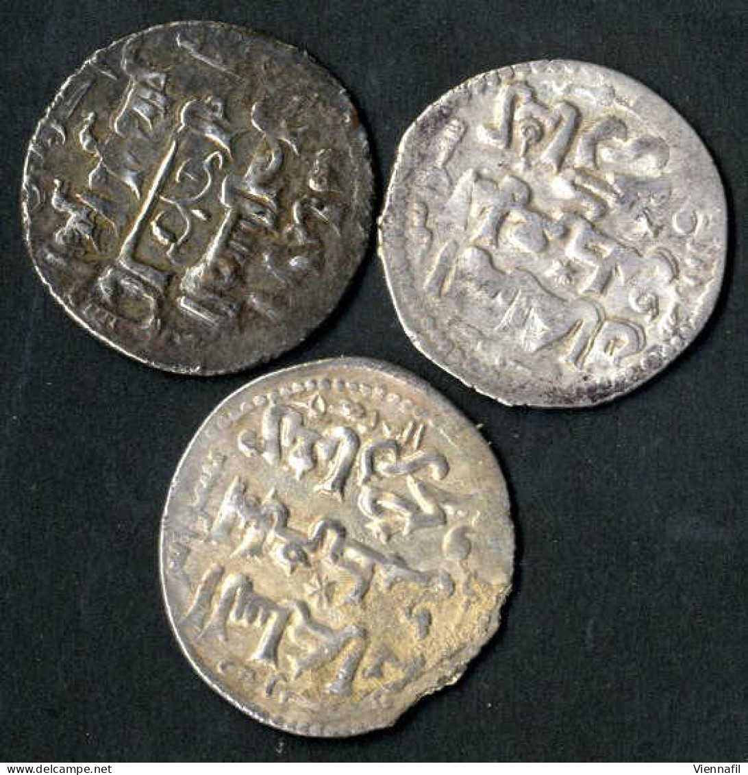 Kayqubad I., 616-634AH 1219-1236, Dirham Silber, 631 Siwas, Henn 172 Var. BMC 164, Sehr Schön+, 3 Stück - Islamische Münzen