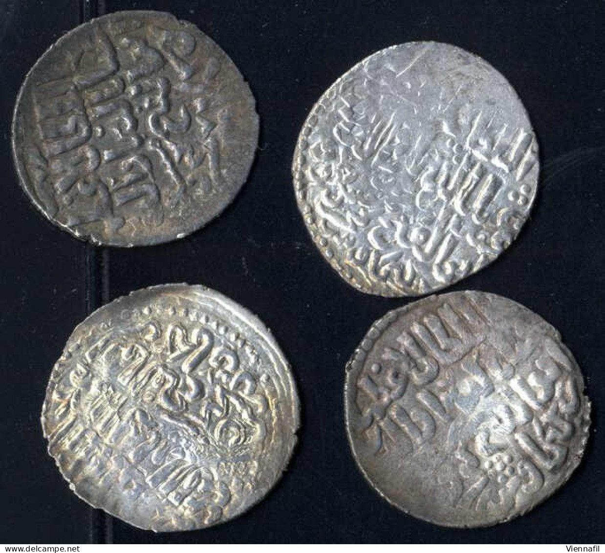 Mas'du II., 681-704AH 1282-1305, Dirham Silber, 681 Lulua, Henn-, BMC-, Sehr Schön, 4 Stück - Islamische Münzen
