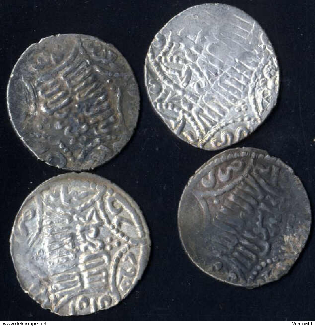 Mas'du II., 681-704AH 1282-1305, Dirham Silber, 681 Lulua, Henn-, BMC-, Sehr Schön, 4 Stück - Islamische Münzen