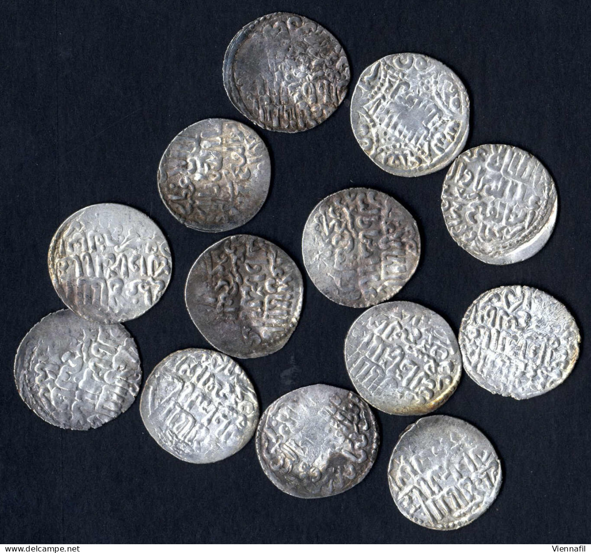 Mas'du II., 681-704AH 1282-1305, Dirham Silber, 685 Lulua Beiz. 3 Punkte, Henn-, BMC-, Sehr Schön, 11 Stück - Islamische Münzen