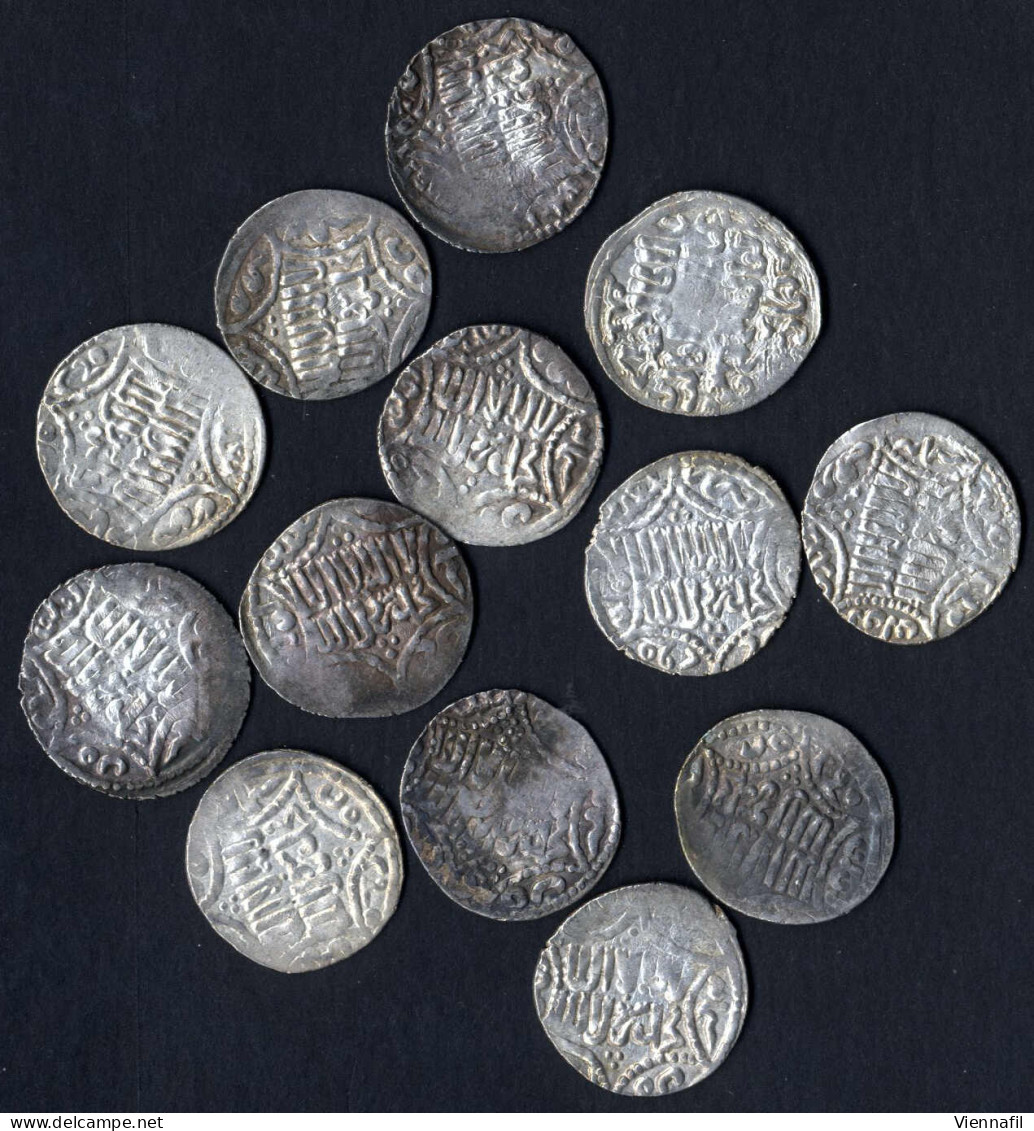 Mas'du II., 681-704AH 1282-1305, Dirham Silber, 685 Lulua Beiz. 3 Punkte, Henn-, BMC-, Sehr Schön, 11 Stück - Islamische Münzen