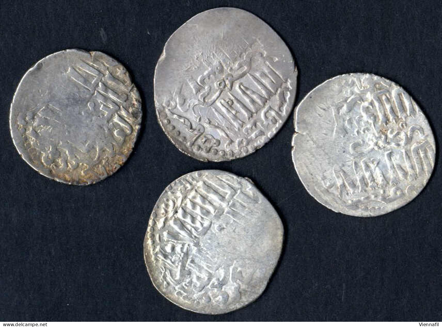 Mas'du II., 681-704AH 1282-1305, Dirham Silber, 687, 68x Siwas, Schön+, 4 Stück - Islamische Münzen