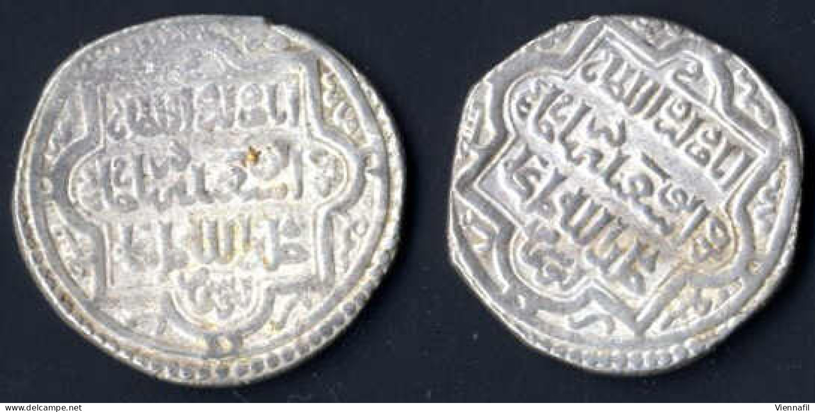 Abu Sa'id Khan, 716-736AH 1316-1335, Doppeldirham 2. Ausgabe Silber, 719 Abu Ishaq, Mich 1627ff, Sehr Schön, 2 Stück, Se - Islamiche