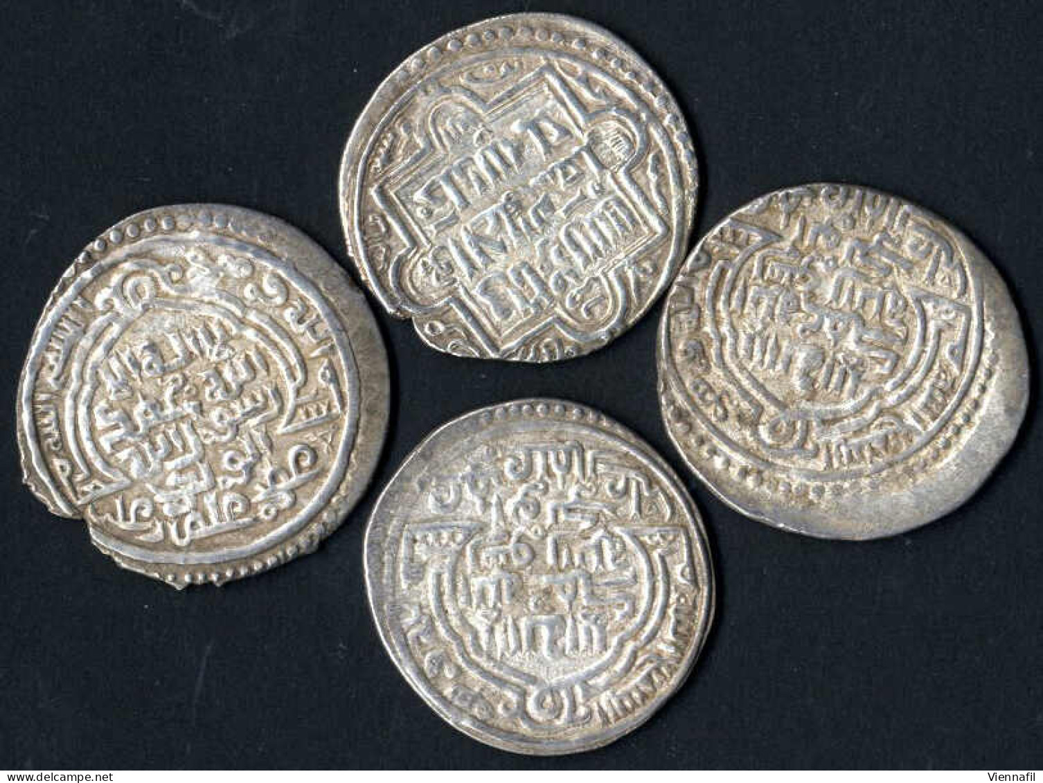 Abu Sa'id Khan, 716-736AH 1316-1335, Doppeldirham 2. Ausgabe Silber, 720 Arzinjan, Mich 1631 BMC 184, Sehr Schön, 4 Stüc - Islamic