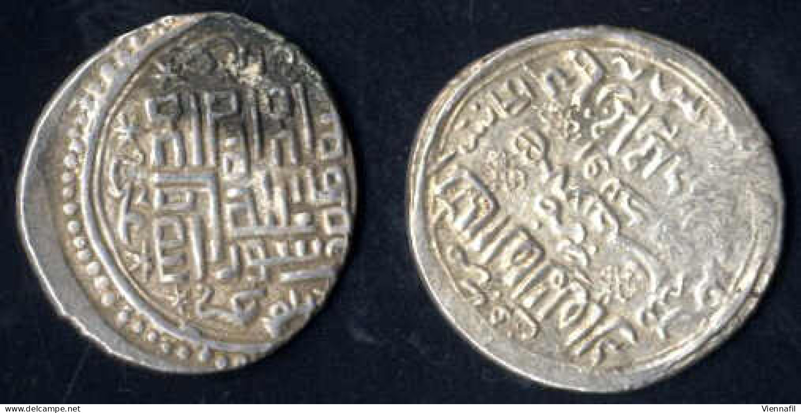 Abu Sa'id Khan, 716-736AH 1316-1335, Doppeldirham 9. Ausgabe Silber, 33 Khani Avnik, Mich 1663ff, Sehr Schön, 2 Stück, S - Islamiche