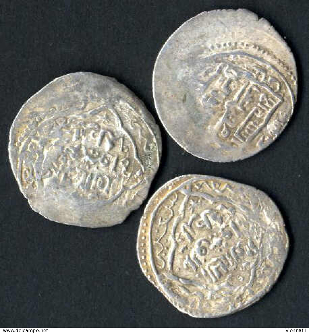 Anushirawan Khan, 744-757AH 1343-1356, Doppeldirham Silber, 74x Unbekannte Münzstätte, Schön, 4 Stück - Islámicas