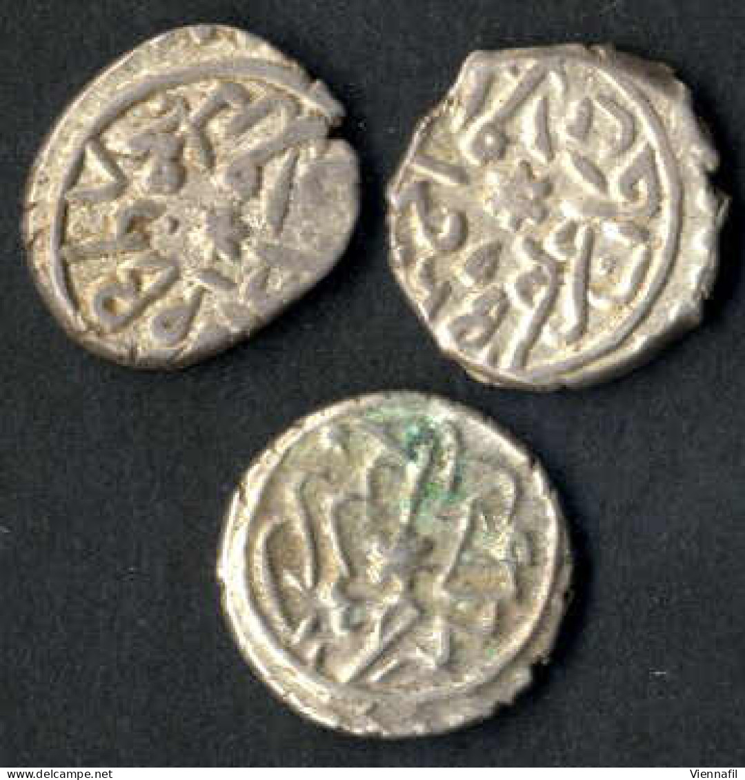 Mehmed II, 848-886AH 1444-1481, Akche Silber, 865 Bursah Punkte 1/10, 1/1, 2/0, 2/1, NP 86, Sehr Schön, 7 Stück - Islamische Münzen