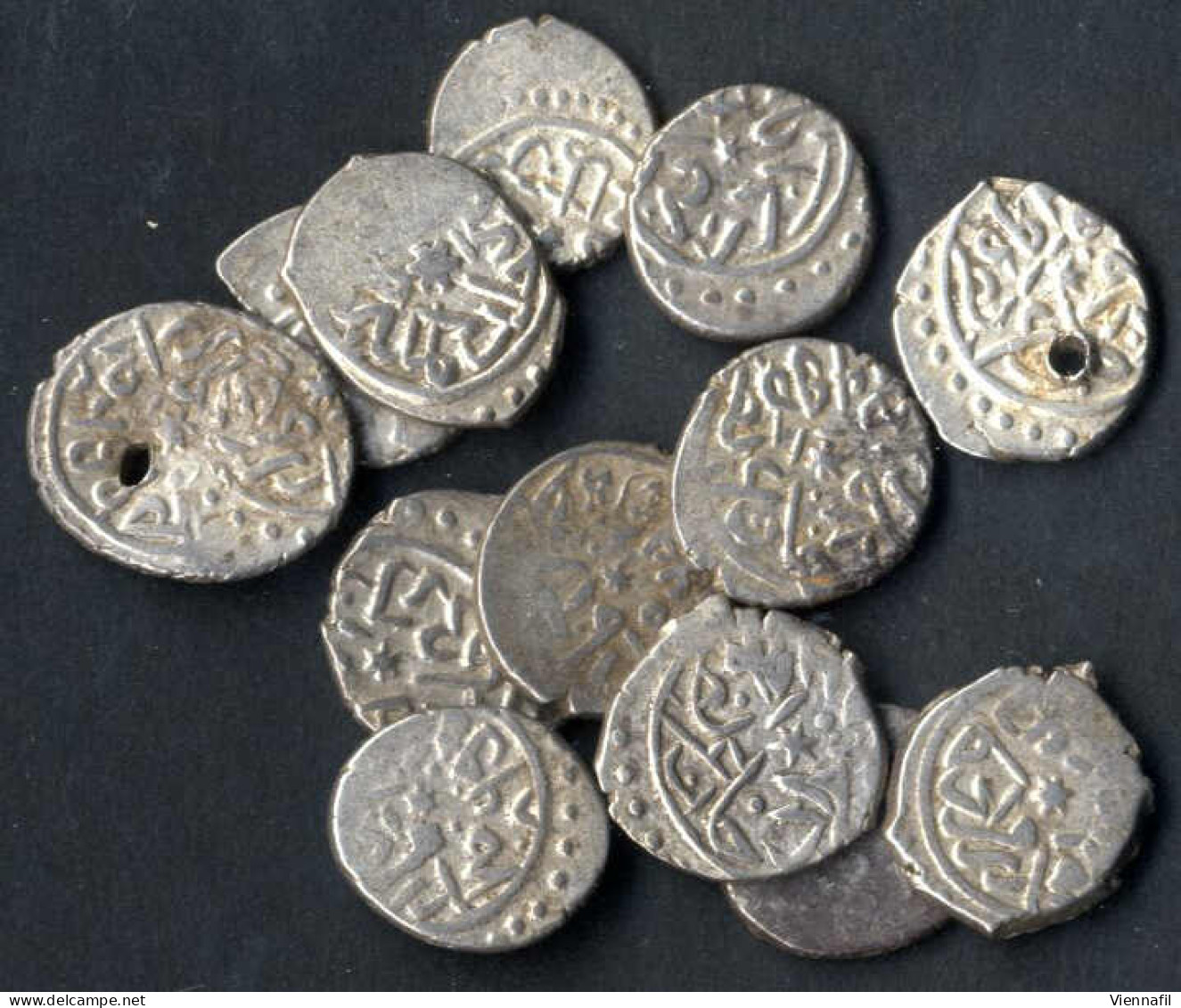 Mehmed II, 848-886AH 1444-1481, Akche Silber, 865 Edirneh Punkte 0/0, 1/10, 1,1, NP 86, Sehr Schön, 26 Stück - Islamiques