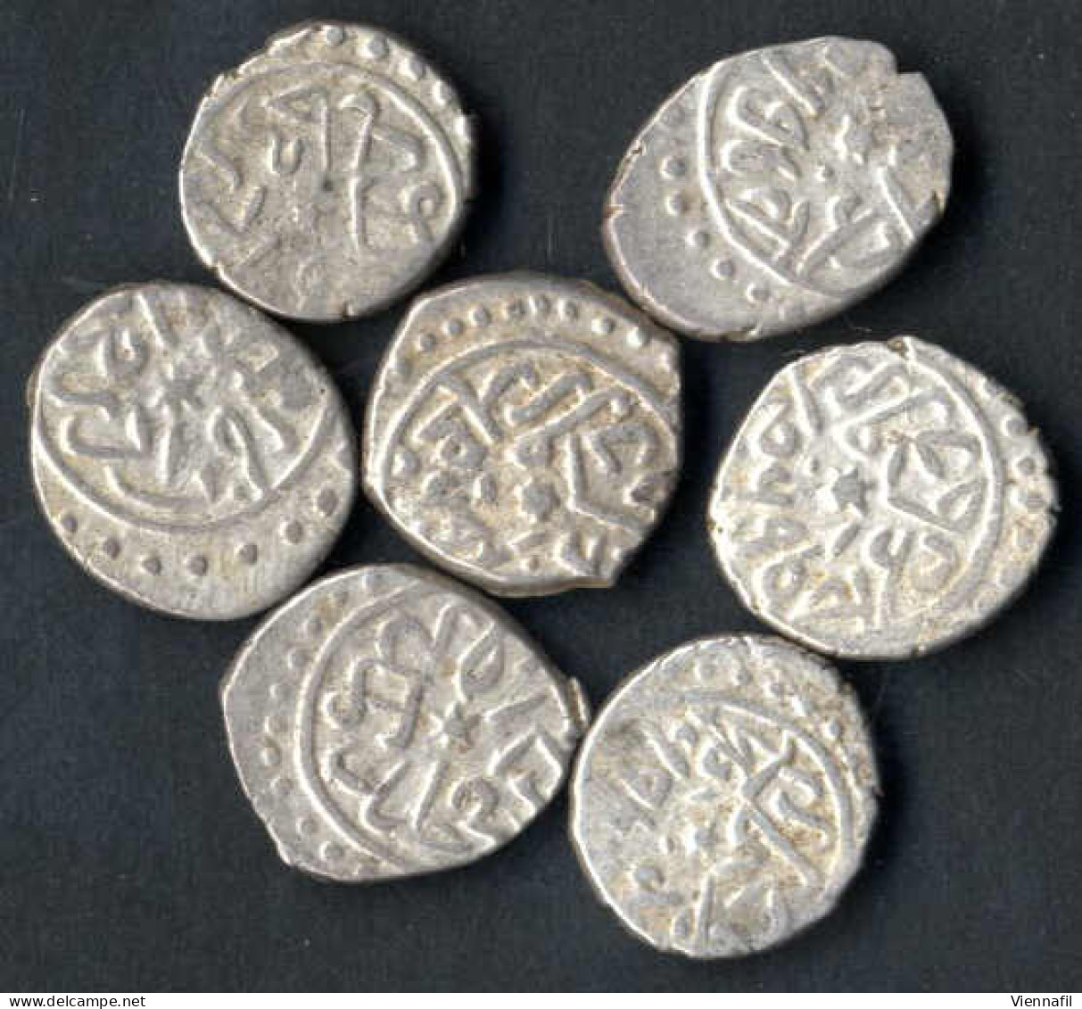 Mehmed II, 848-886AH 1444-1481, Akche Silber, 865 Edirneh Punkte 0/0, 1/10, 1,1, NP 86, Sehr Schön, 26 Stück - Islamic