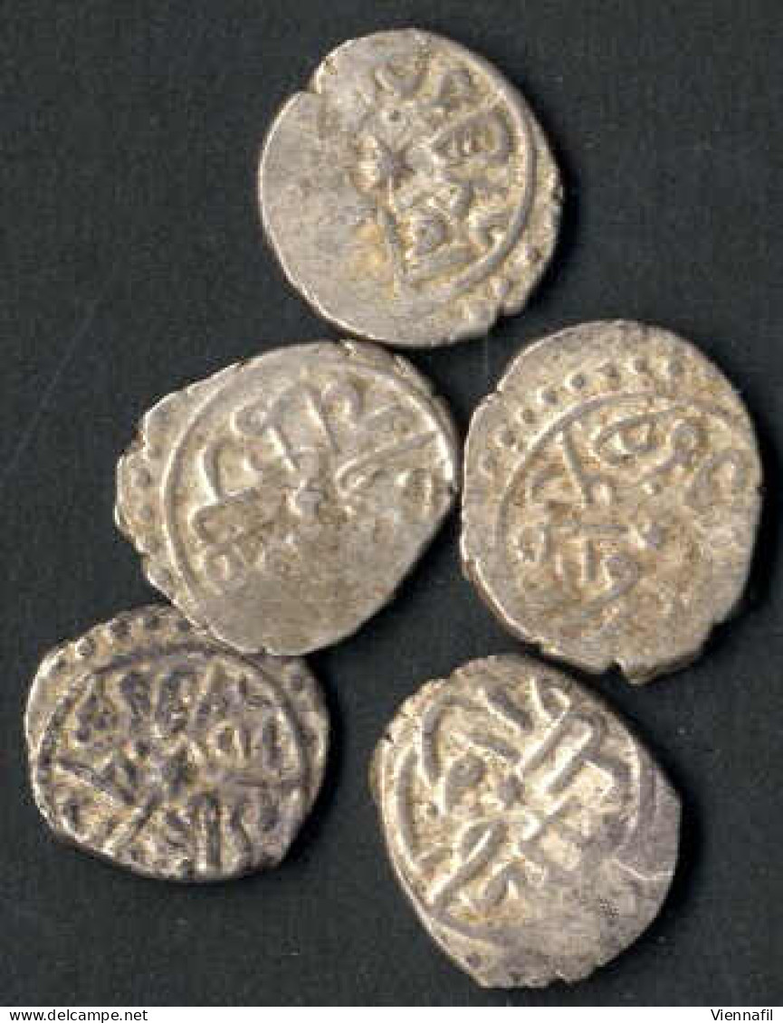 Mehmed II, 848-886AH 1444-1481, Akche Silber, 865 Novar Punkte 0/0, 0/1, 1/1, NP 86, Sehr Schön, 21 Stück - Islamiques