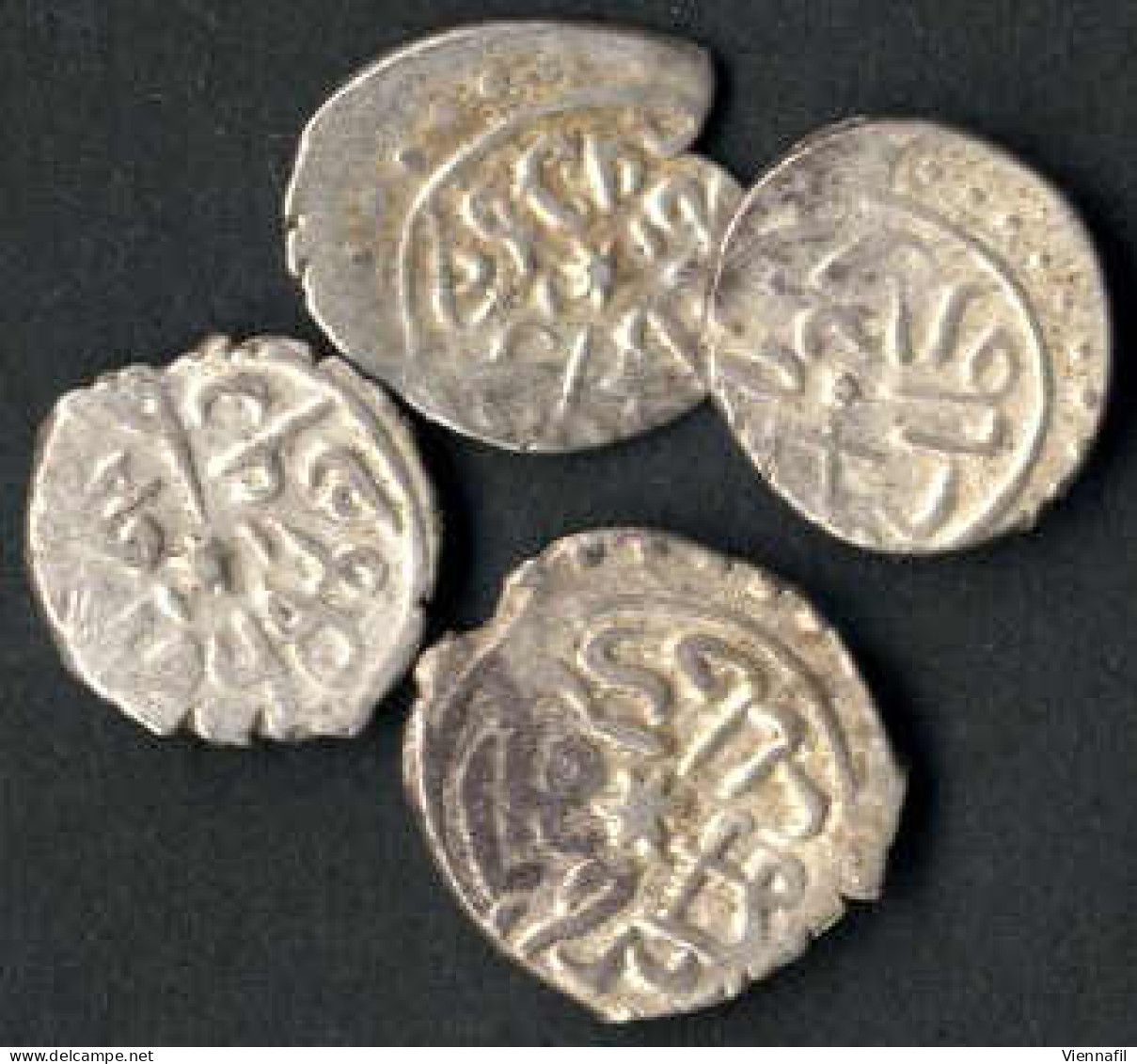 Mehmed II, 848-886AH 1444-1481, Akche Silber, 865 Novar Punkte 0/0, 0/1, 1/1, NP 86, Sehr Schön, 21 Stück - Islamische Münzen