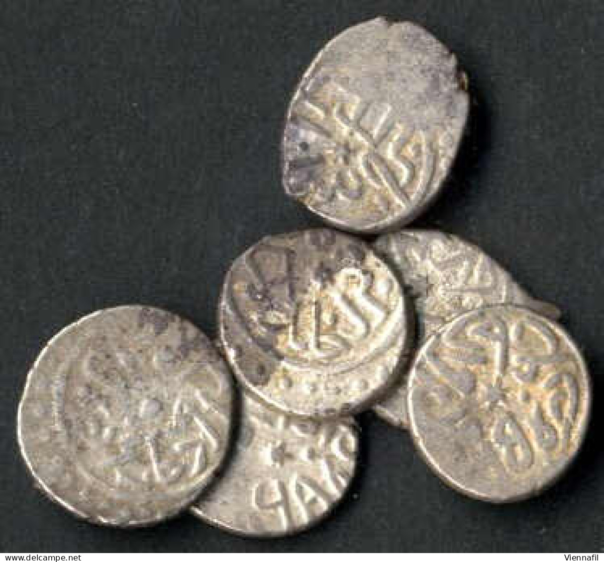 Mehmed II, 848-886AH 1444-1481, Akche Silber, 865 Serez Punkte 0/1, 0/2, 1/10, 1/1, 1/2, 1/3, NP 86, Sehr Schön, 54 Stüc - Islamiques