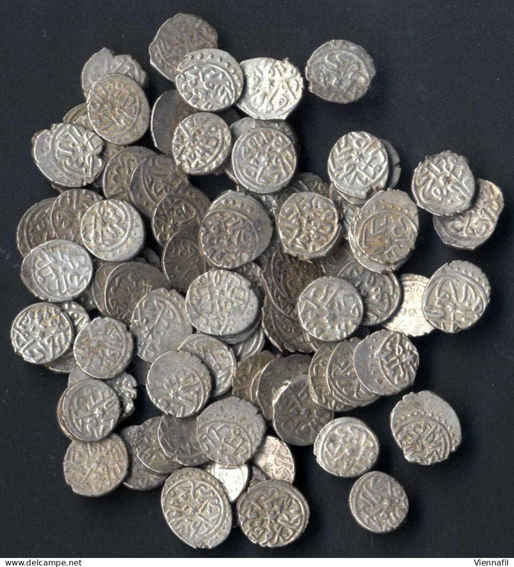Mehmed II, 848-886AH 1444-1481, Akche Silber, 865 Serez, Edirneh, Novar, Bursah, NP 86, Sehr Schön, 100 Stück - Islamische Münzen