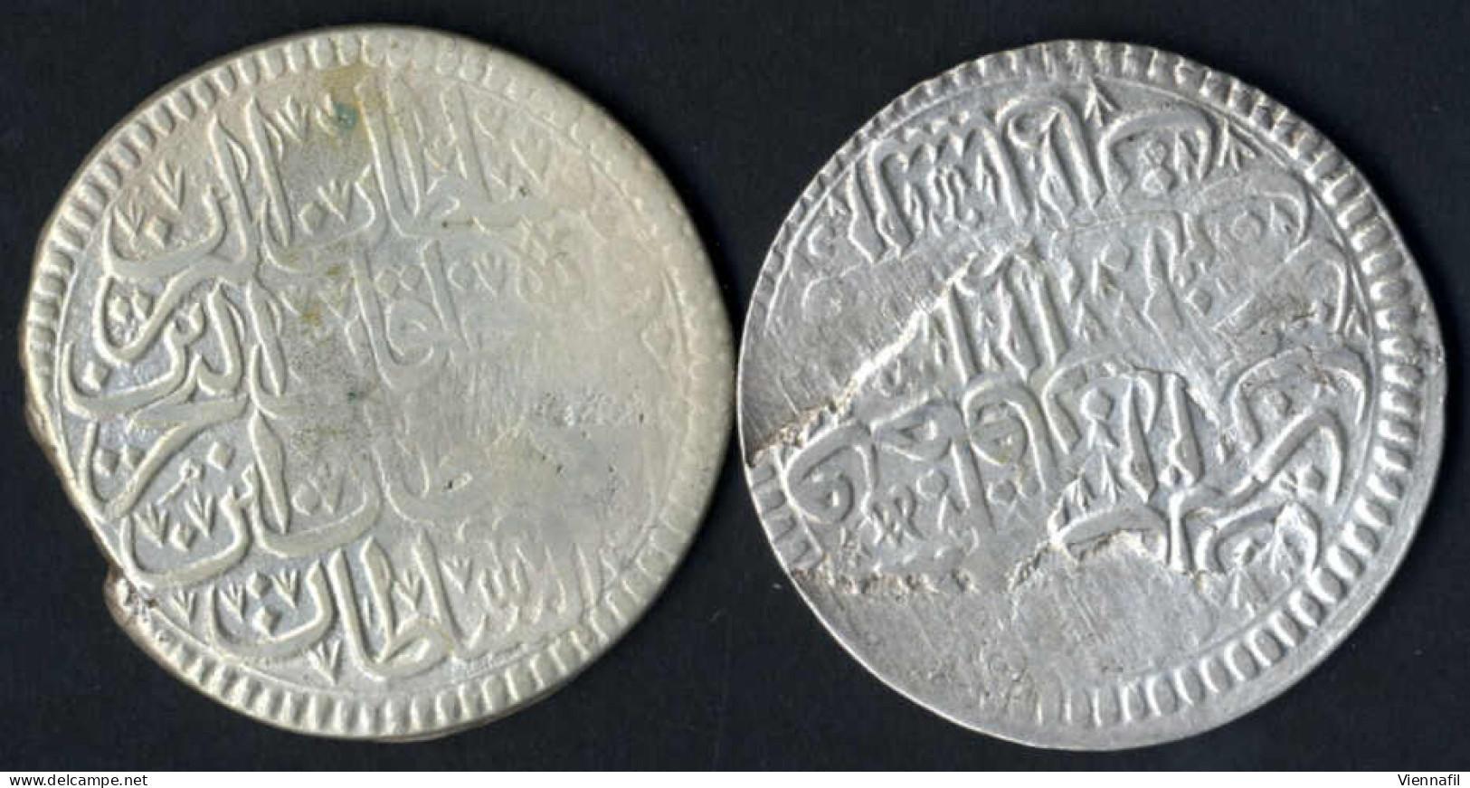 Mustafa II, 1105-1115AH 1695-1703, Kurush Silber, 1106 Qustentiniya, Beiz. 5, 12 ?, Sultan 1796,1799,1800, NP 492, schön