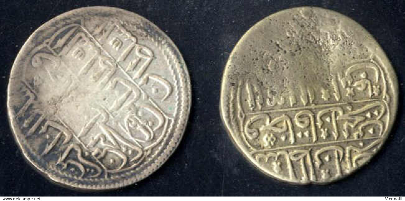 Mahmud I., 1143-1168AH 1730-1754, Önlük Silber, 1143 Qustentiniya, Craig 4, Sehr Schön-, 2 Stück - Islamiques