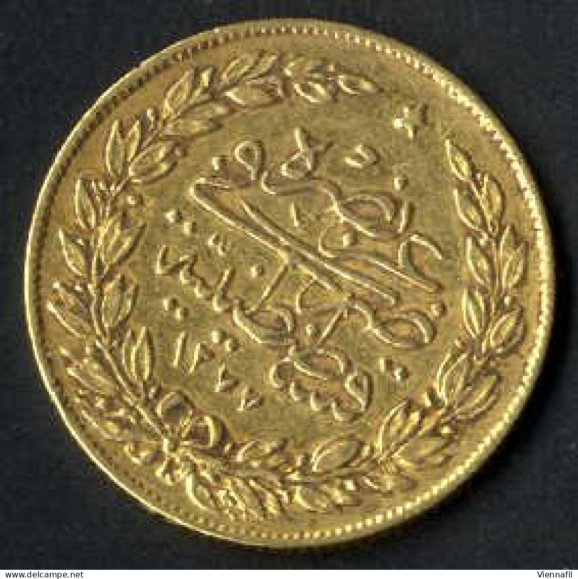 Abdül Azis, 1277-1293AH 1861-1876, 100 Piaster Gold, Jahr 1 Qustentiniya, Y 17, Vorzüglich, 6,66 Gr Fein - Islamische Münzen