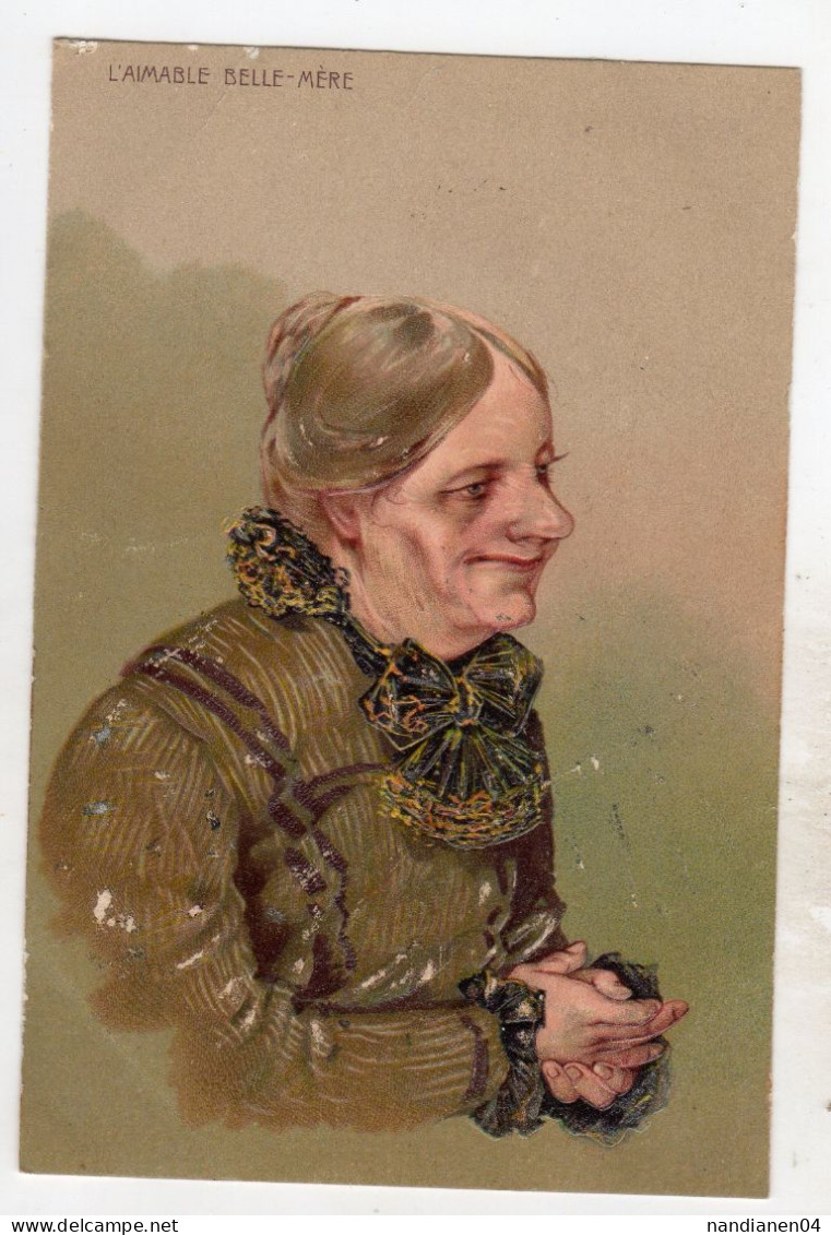 CPA  - Illustrateur -série Sur Les  Belles Mères  - Gaufrée - 5 Cartes - Antes 1900