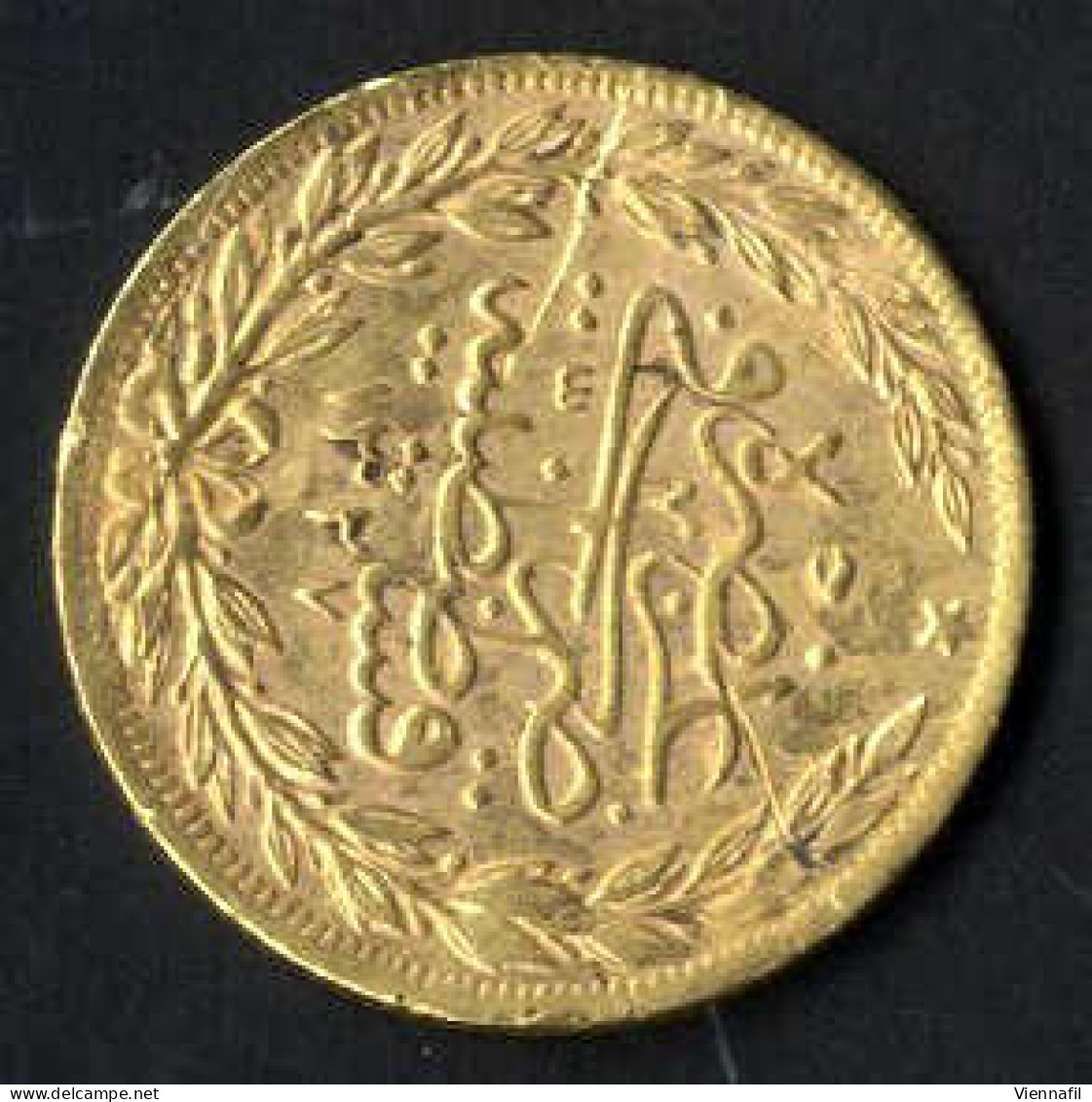 Muhammad V, 1327-1336AH 1909-1918, 100 Piaster Gold, Jahr 6 Qustentiniya, Y 51, Vorzüglich, 6,66, Gr Fein - Islamische Münzen